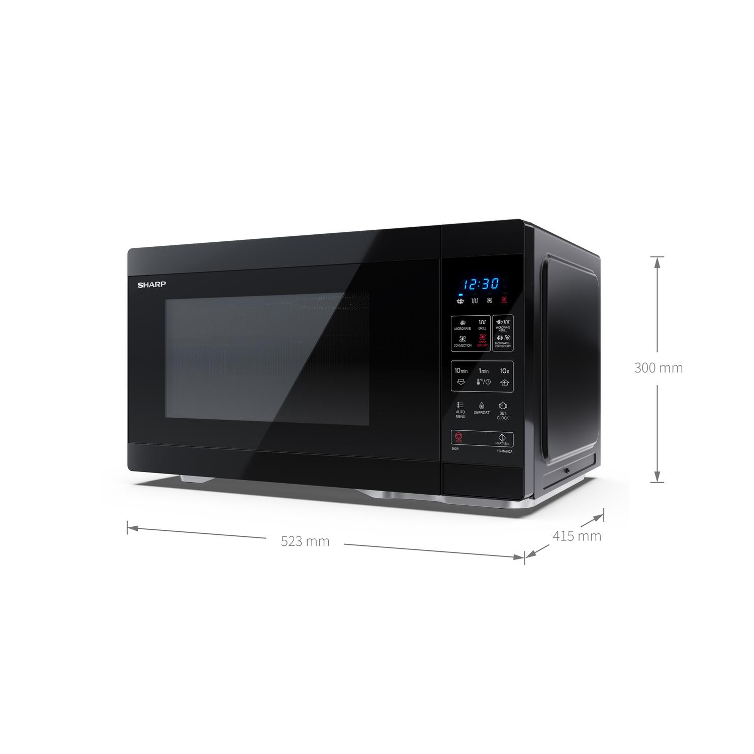 Sharp YC-MA262AE-B Classic Microwave Oven, 26L, Combi with Air Fryer - Black thumbnail image