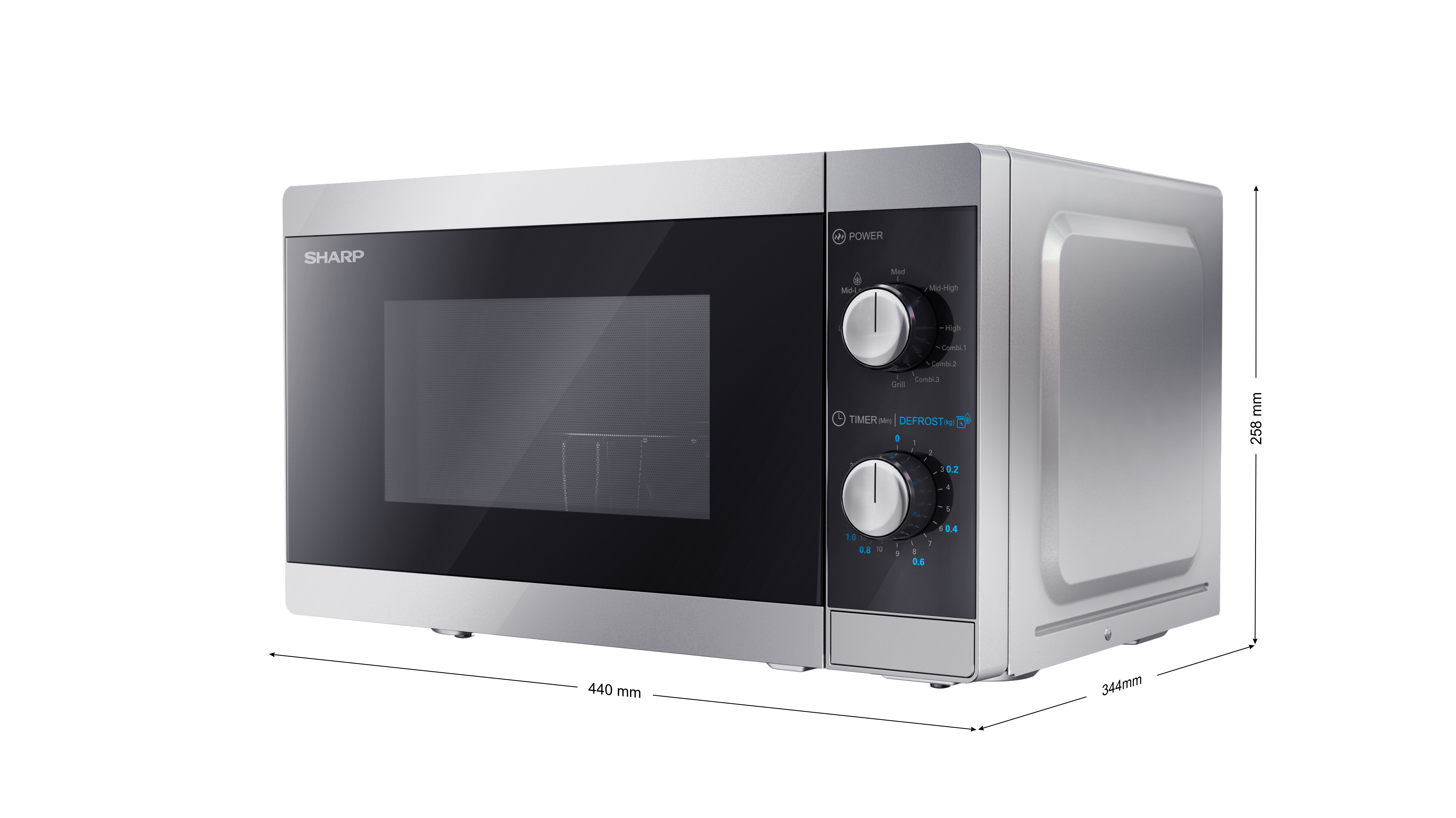Sharp YC-MG01U-S 20 Litres Microwave - Silver thumbnail image