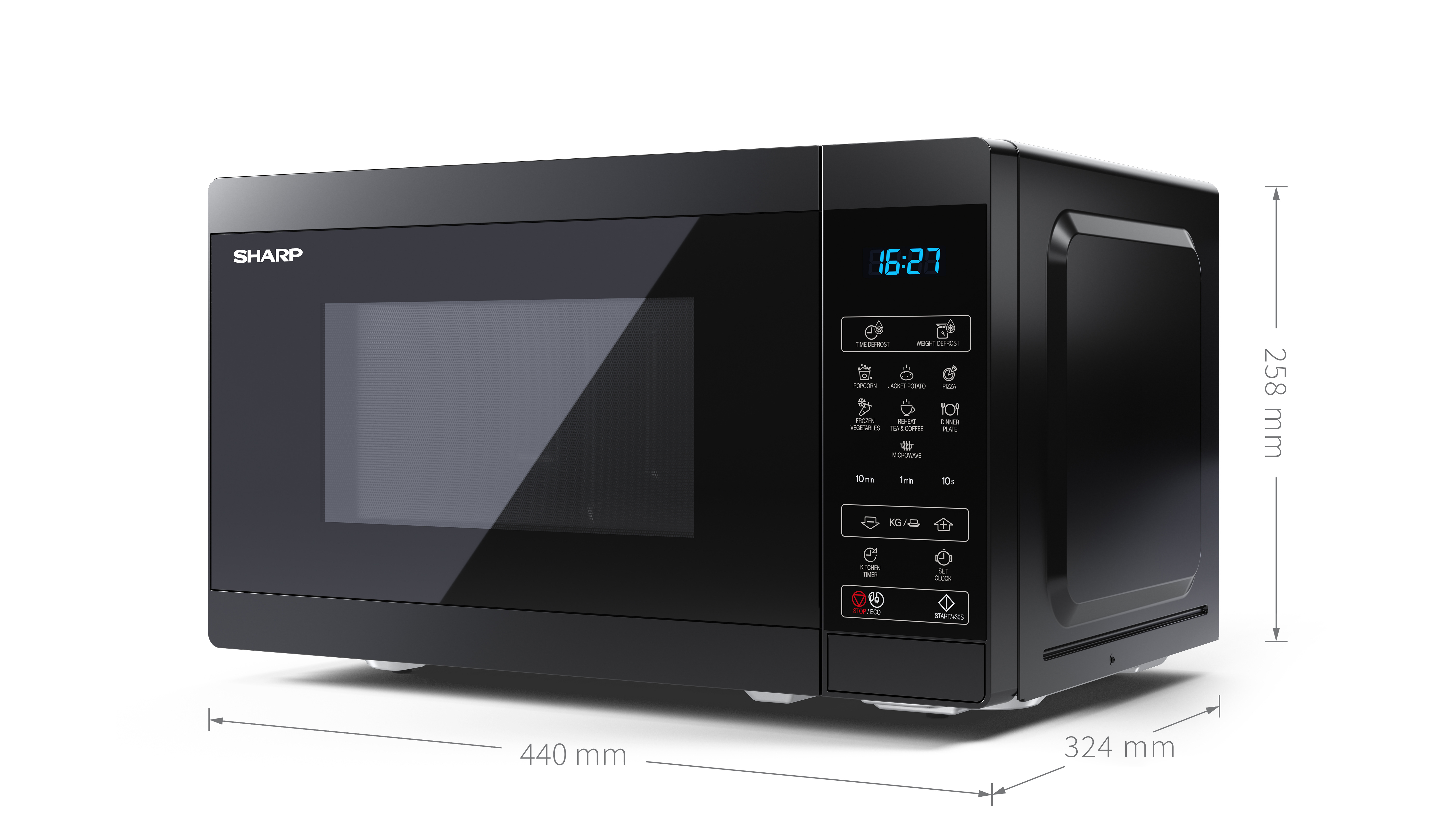 Sharp YC-MS02U-B 20 Litres Microwave Oven - Black thumbnail image