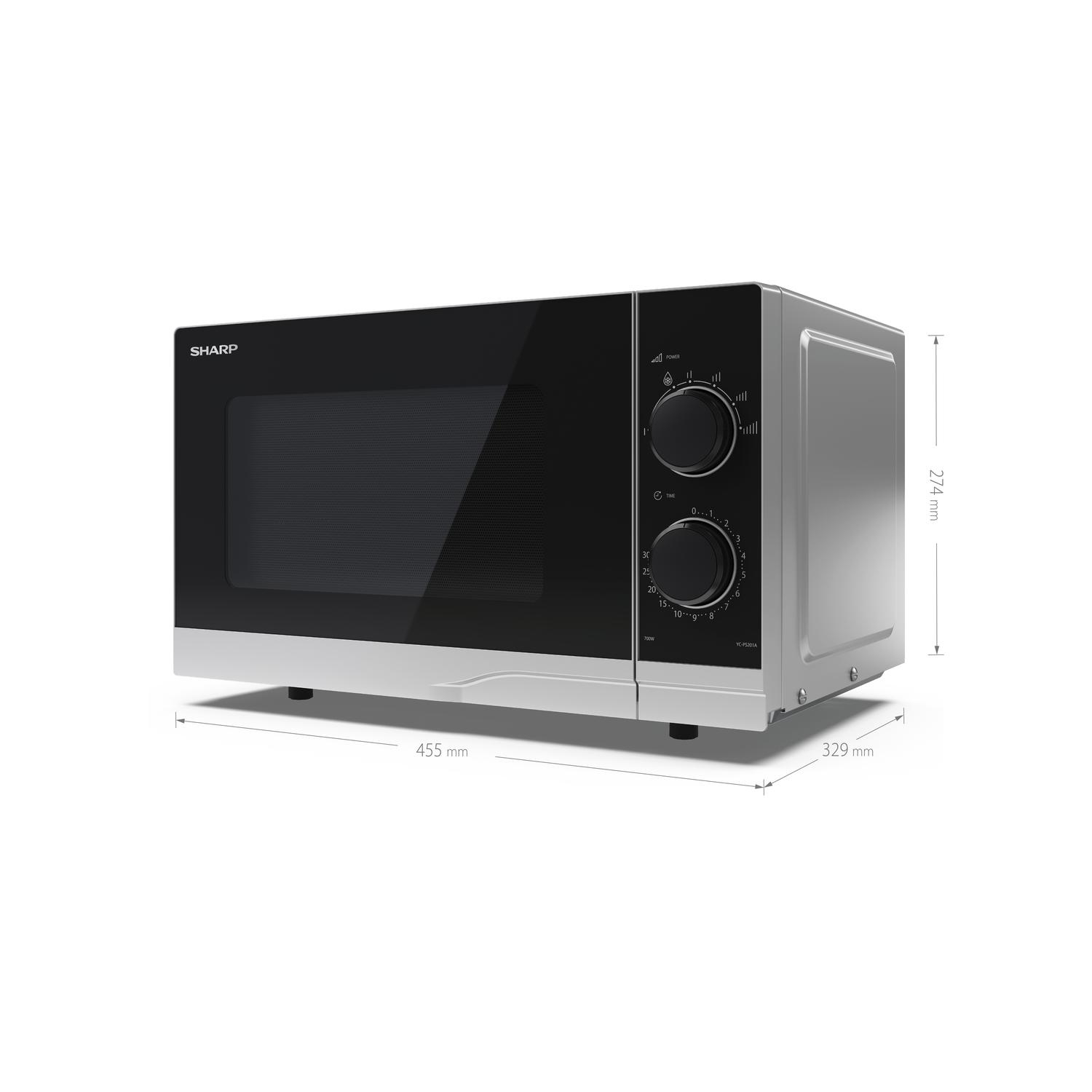 Sharp YC-PS201AU-S 20 Litres Microwave Oven - Silver thumbnail image