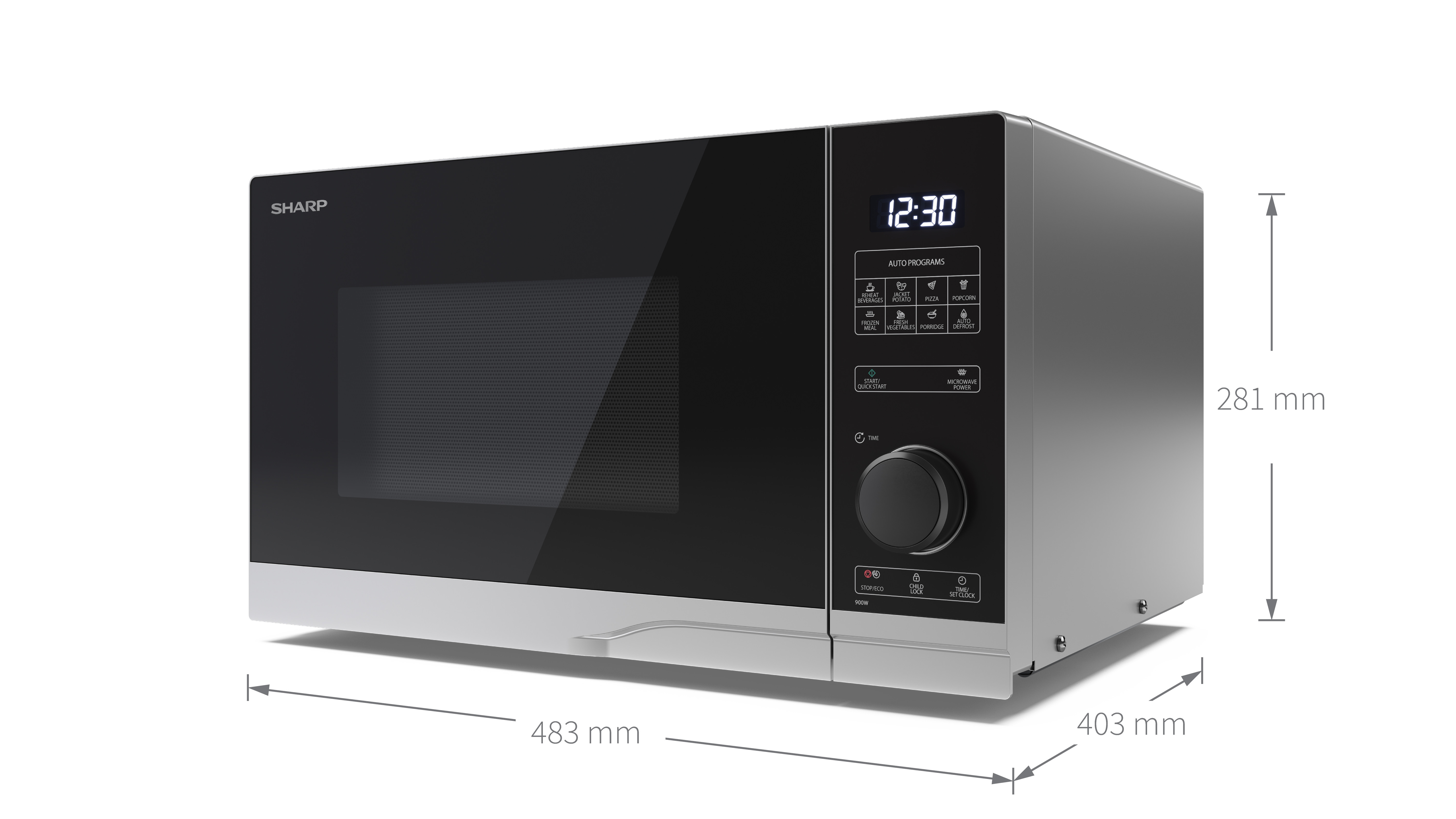Sharp YC-PS254AU-S 25 Litres Solo Microwave - Silver thumbnail image