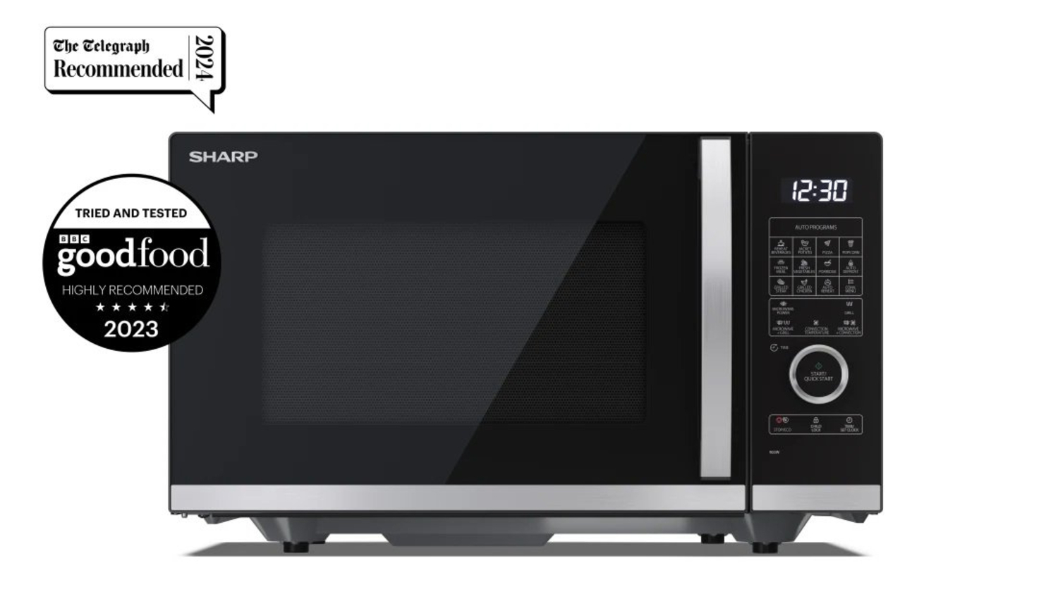 Sharp YC-QC254AU-B 25 Litres Flatbed Convection Oven Microwave with Grill - Black thumbnail image