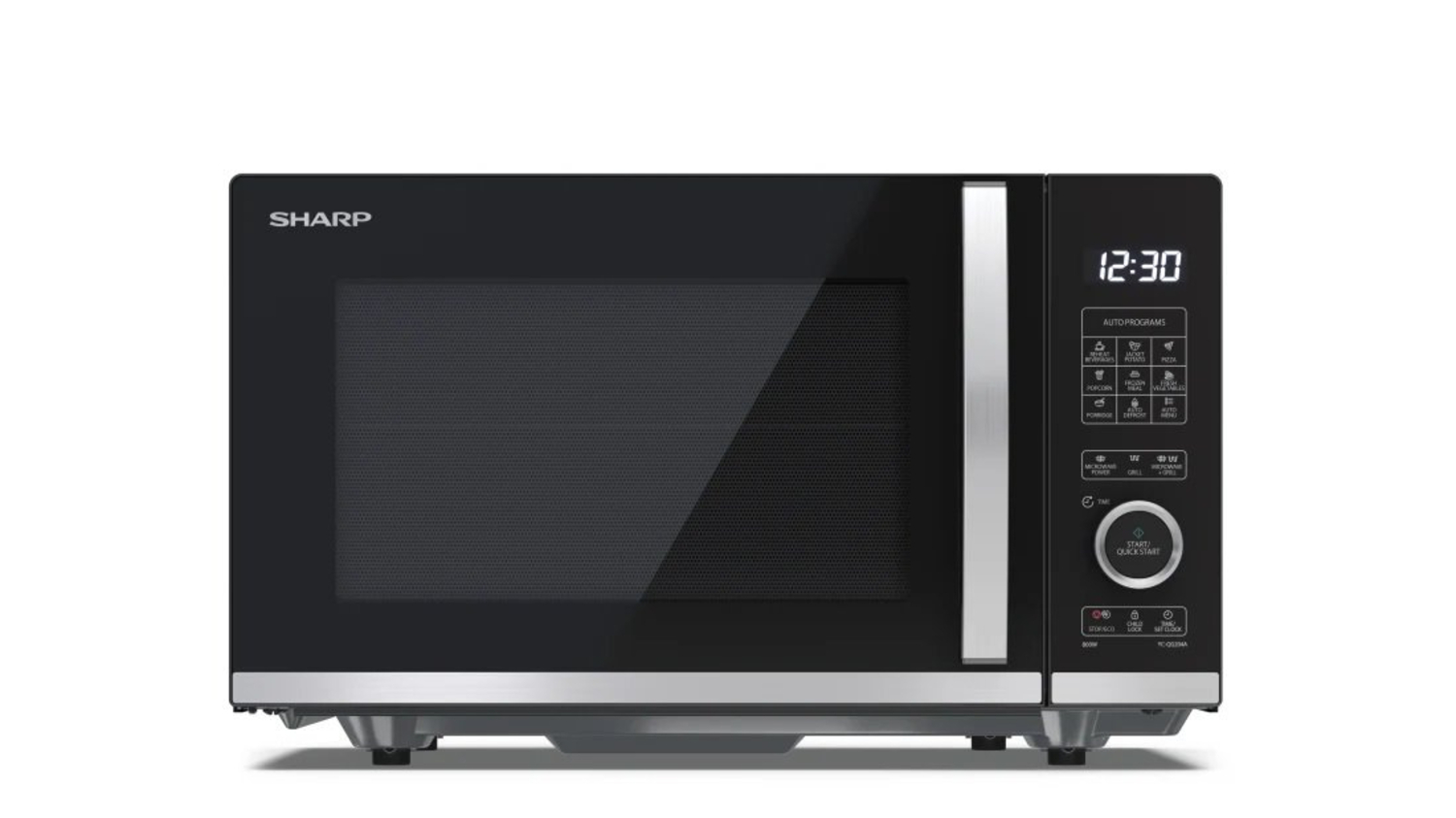 Sharp YC-QG204AU-B 20 Litres Flatbed Microwave Oven with Grill - Black thumbnail image