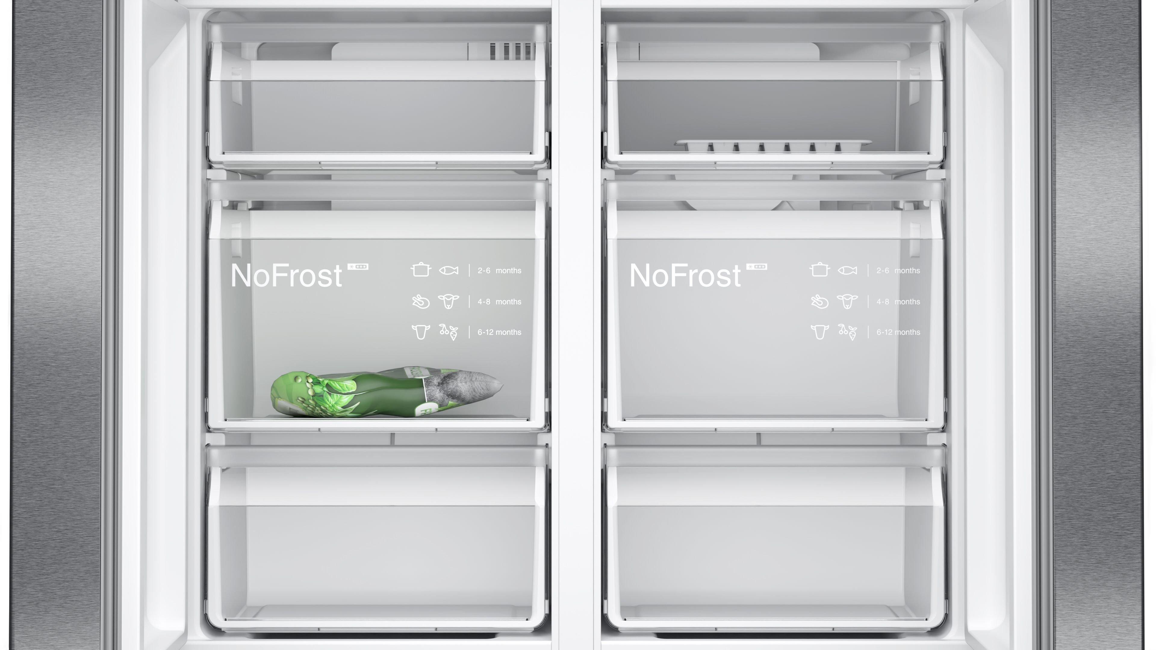 Siemens KF96NAXEAG IQ300 90.5cm Multi Door American Style Fridge Freezer - Black Stainless Steel thumbnail image
