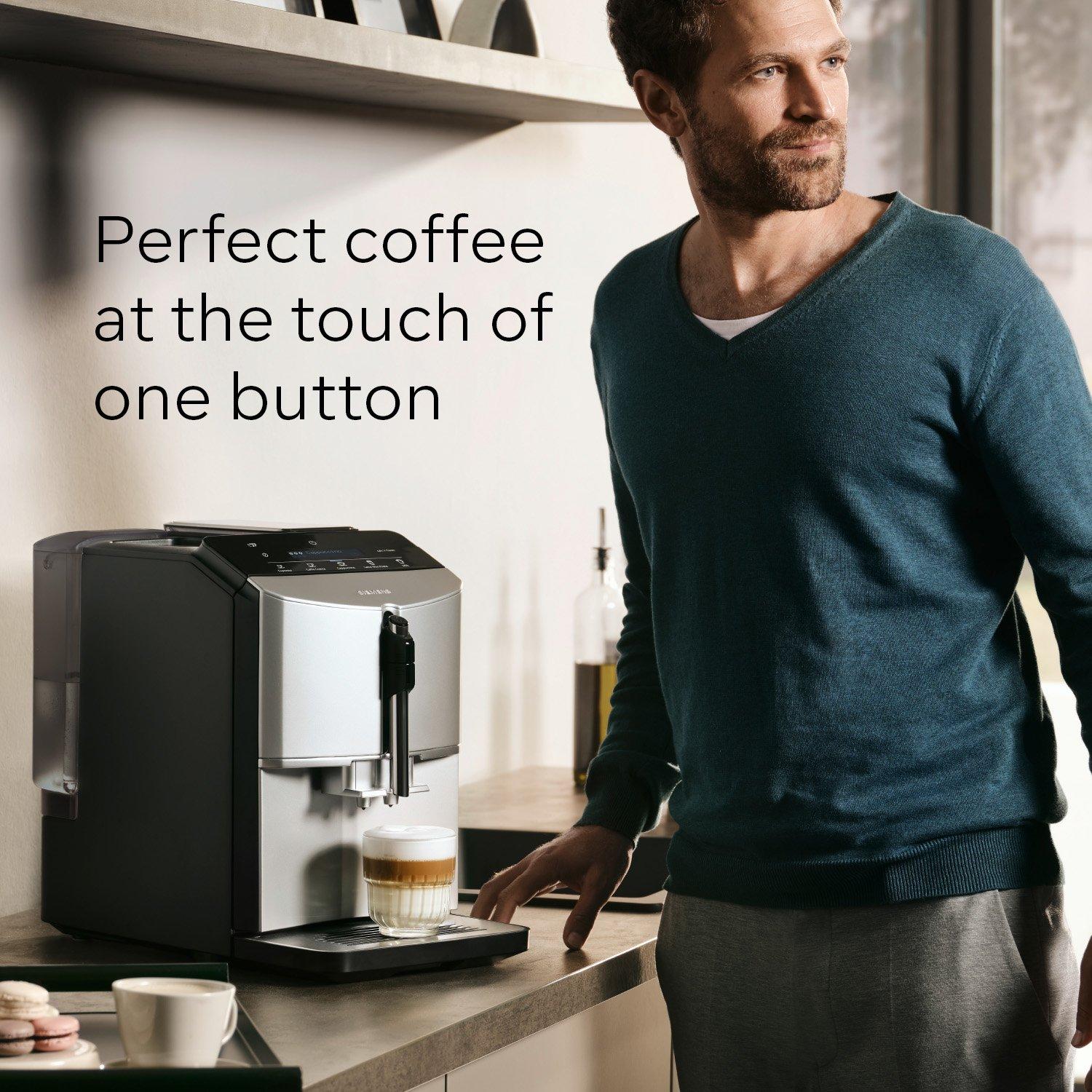 Siemens TF303G07 Bean to Cup Fully Automatic Freestanding Coffee Machine - Inox Silver Metallic thumbnail image