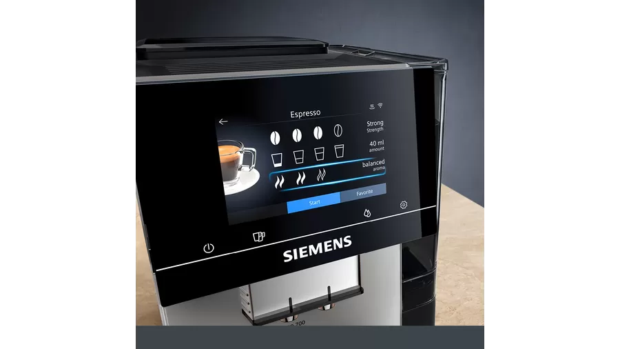 Siemens EQ700 Classic TP705GB1 Home Connect Bean to Cup Fully Automatic Freestanding Coffee Machine - Black/Silver thumbnail image
