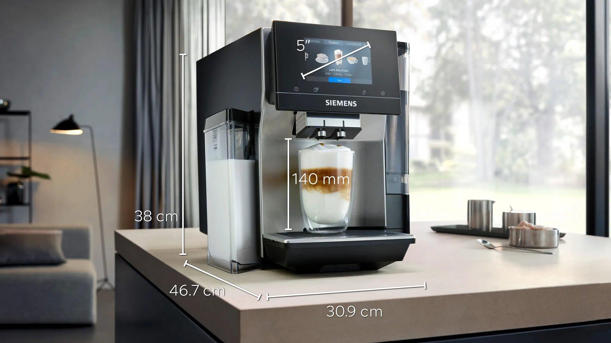 Siemens TQ707GB3 Bean to Cup Fully Automatic Freestanding Coffee Machine - Stainless Steel thumbnail image