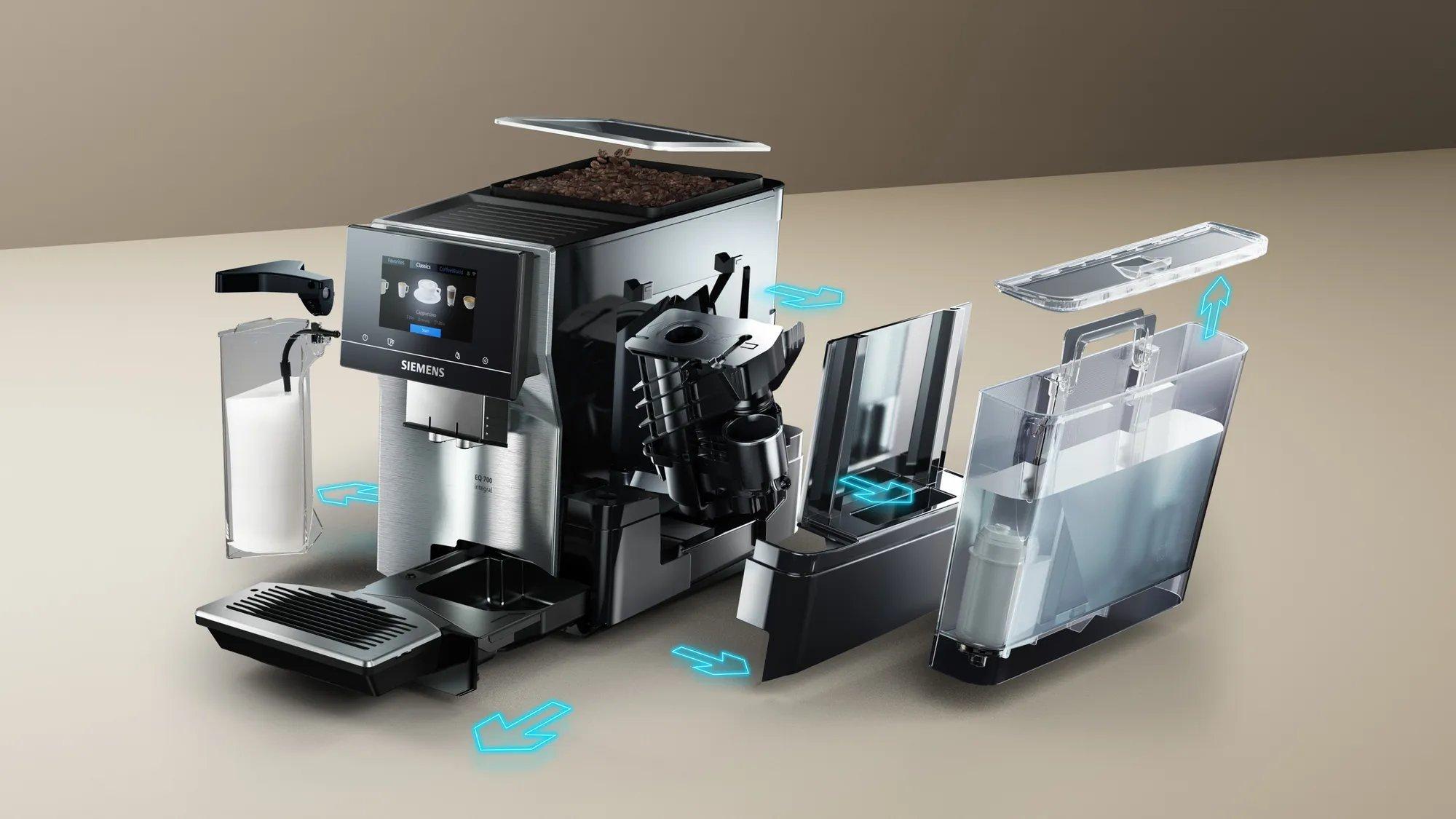 Siemens TQ707GB3 Bean to Cup Fully Automatic Freestanding Coffee Machine - Stainless Steel thumbnail image