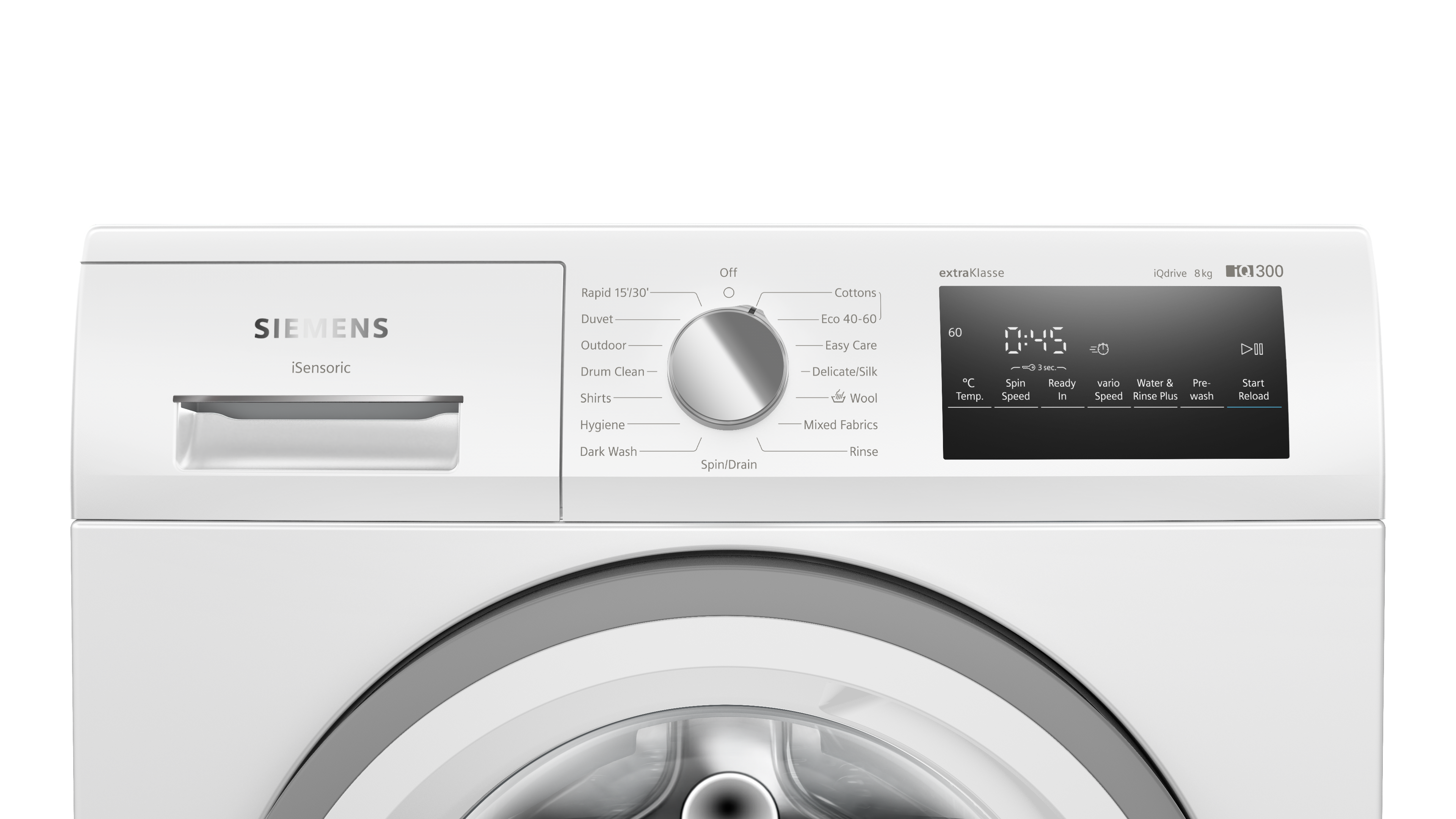 Siemens extraKlasse WM14NK09GB 8kg 1400 Spin Washing Machine - White thumbnail image
