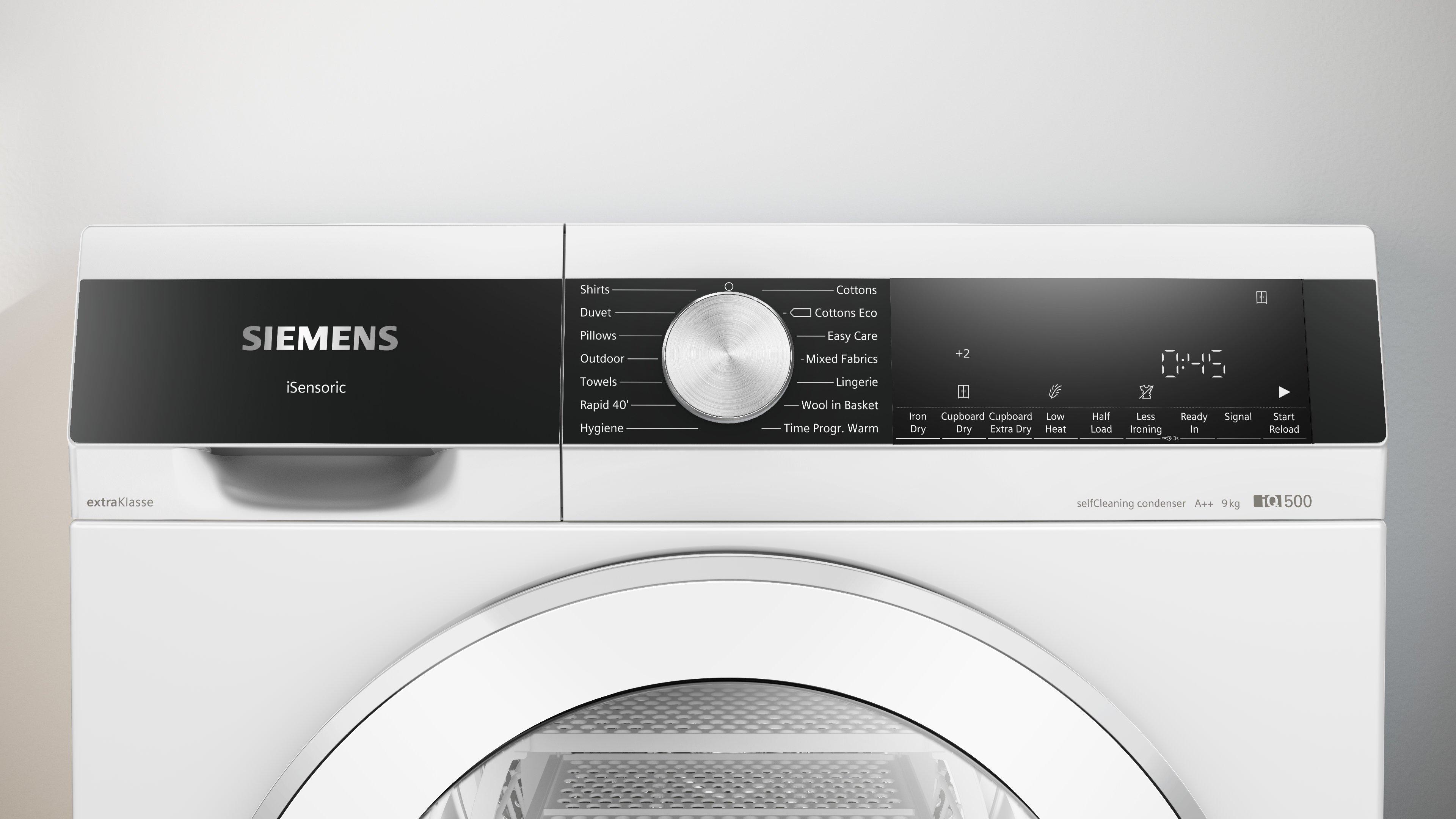Siemens extraKlasse WQ45G2D2GB 9kg Heat Pump Tumble Dryer - White thumbnail image