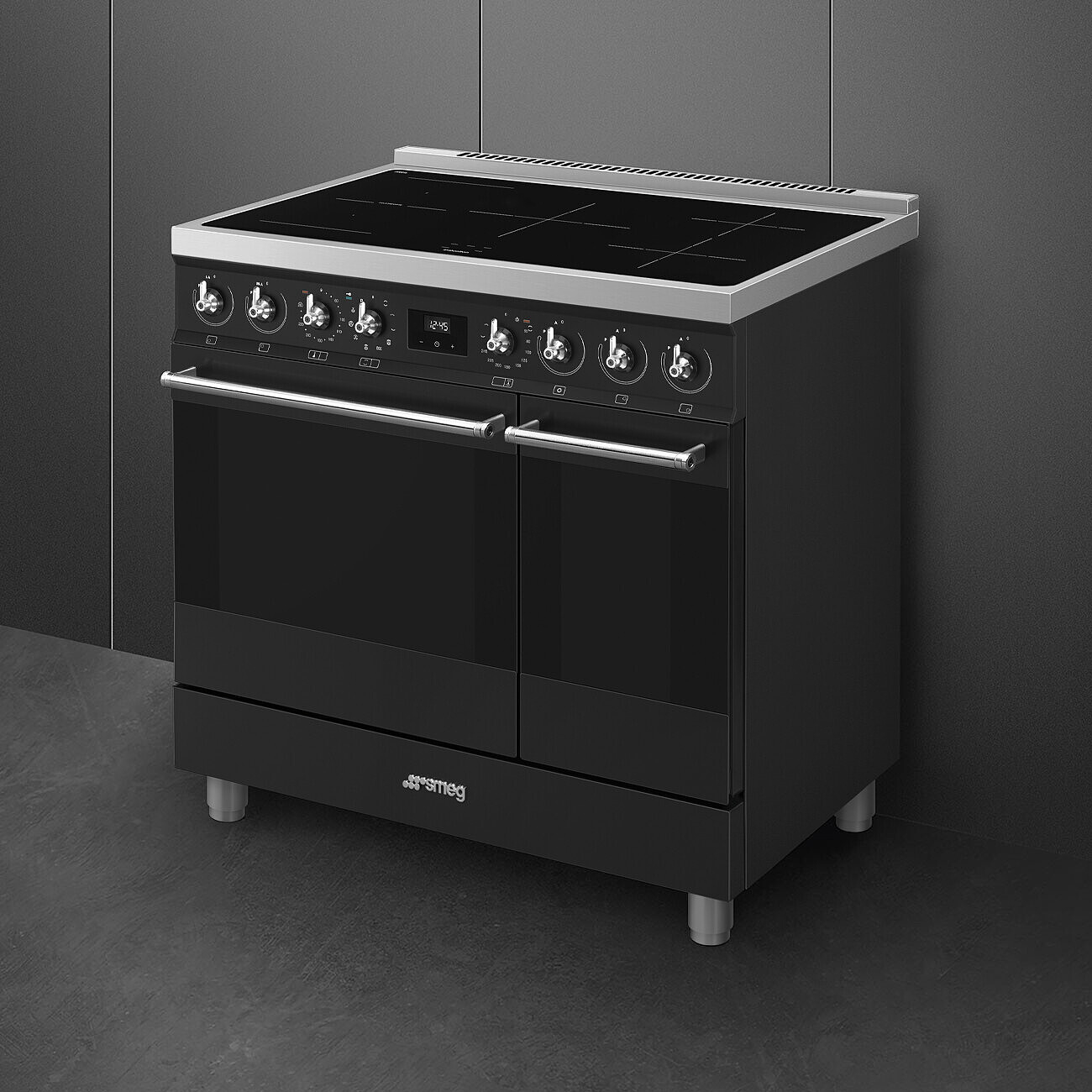 Smeg C92IPMB2 85.3cm Electric Rangecooker with Double Oven and Induction Hob - Matte Black thumbnail image