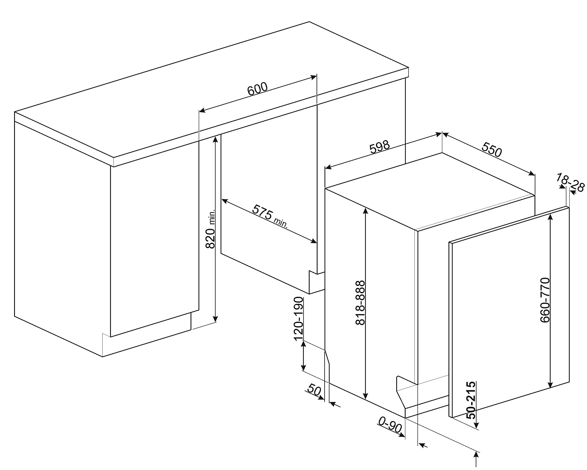Smeg DIL331C Integrated Dishwasher - 13 Place Settings thumbnail image