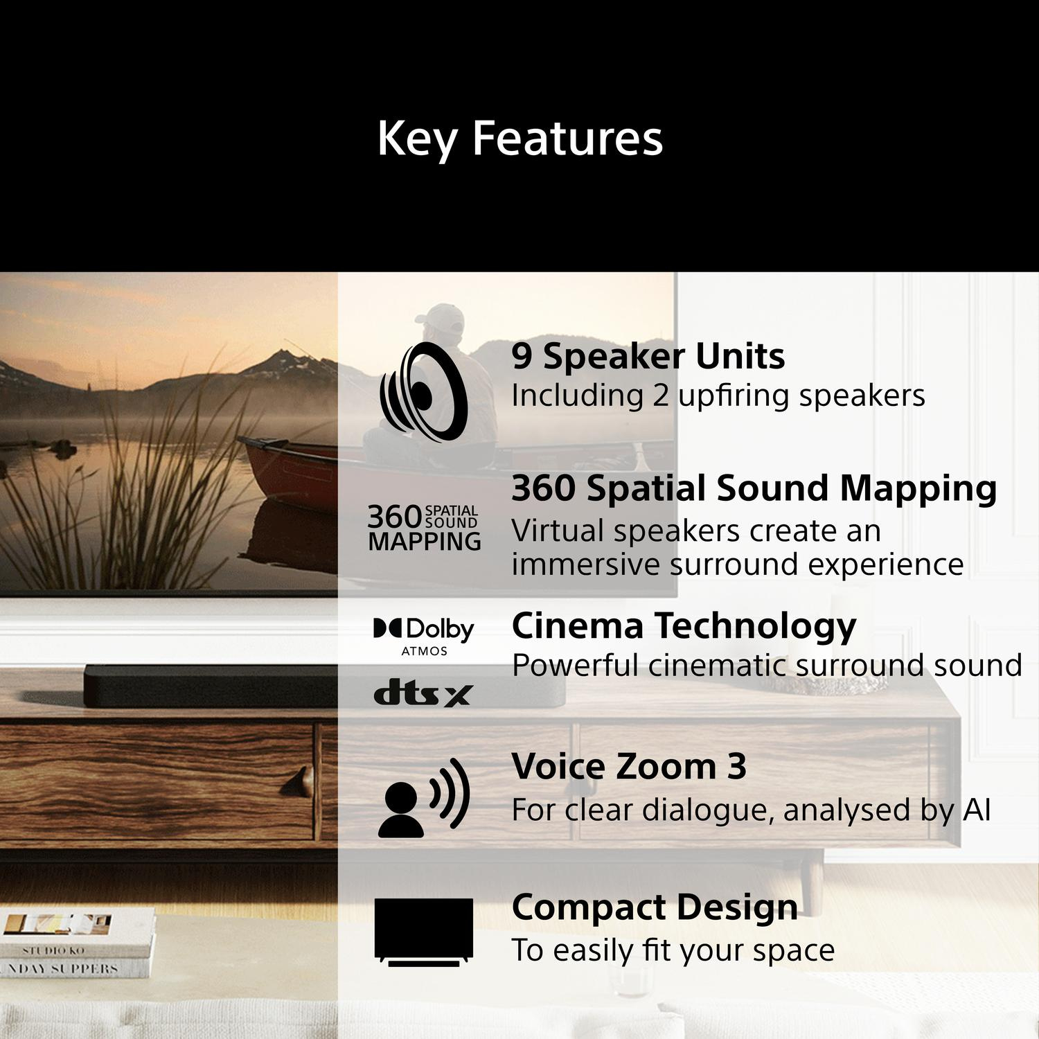 Sony HTA7100.CEK BRAVIA Theatre Bar 7 Dolby Atmos Soundbar - Black thumbnail image