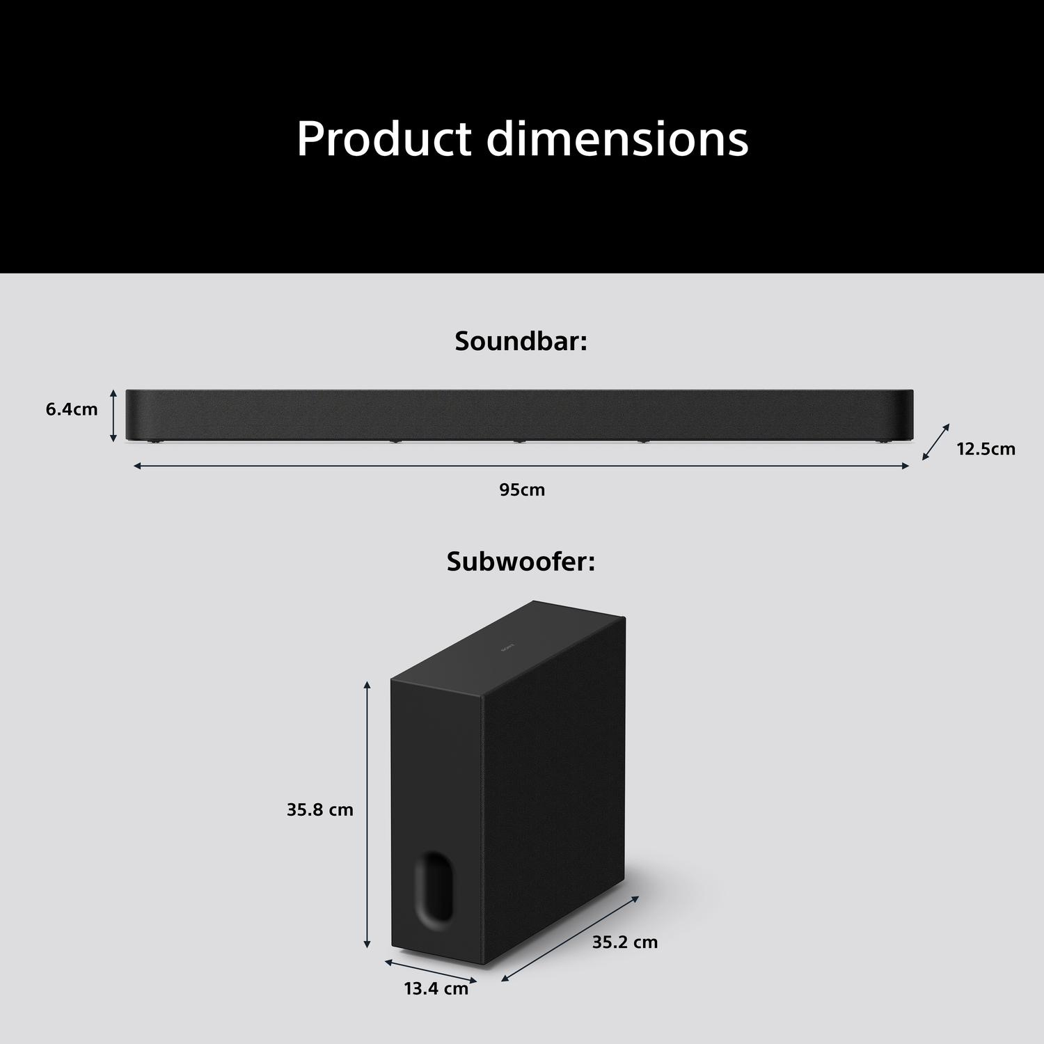 Sony HTA7100KIT.CEK BRAVIA Theatre Bar 7 + S 5.1.2ch Dolby Atmos Soundbar with SASW7 100W Subwoofer - Black thumbnail image