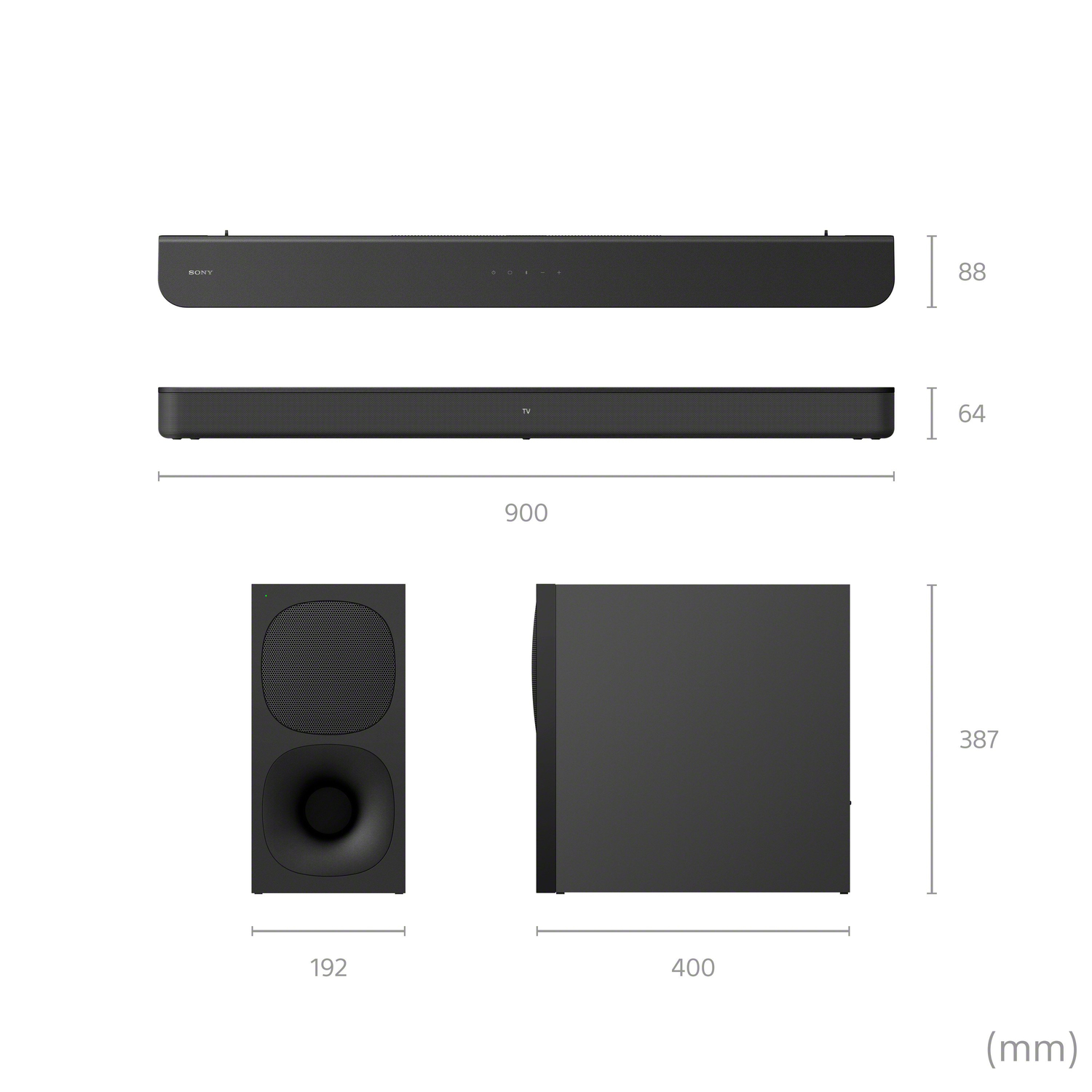 Sony HTSD40_CEK 2.1ch Dolby Digital Soundbar & Subwoofer - Black thumbnail image