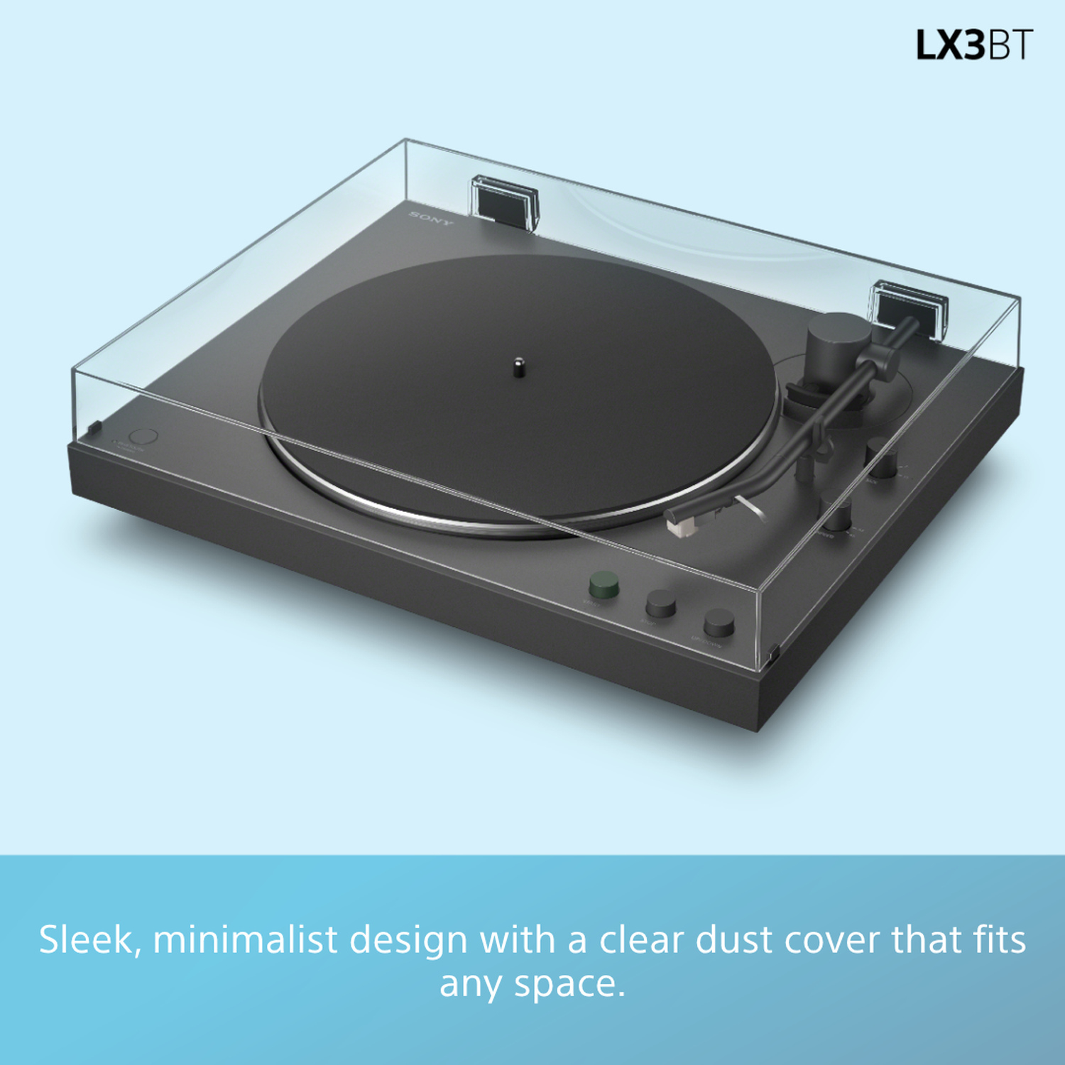 Sony PSLX3BT.CEK Wireless Bluetooth Turntable with Auto Playback - Dark Grey thumbnail image