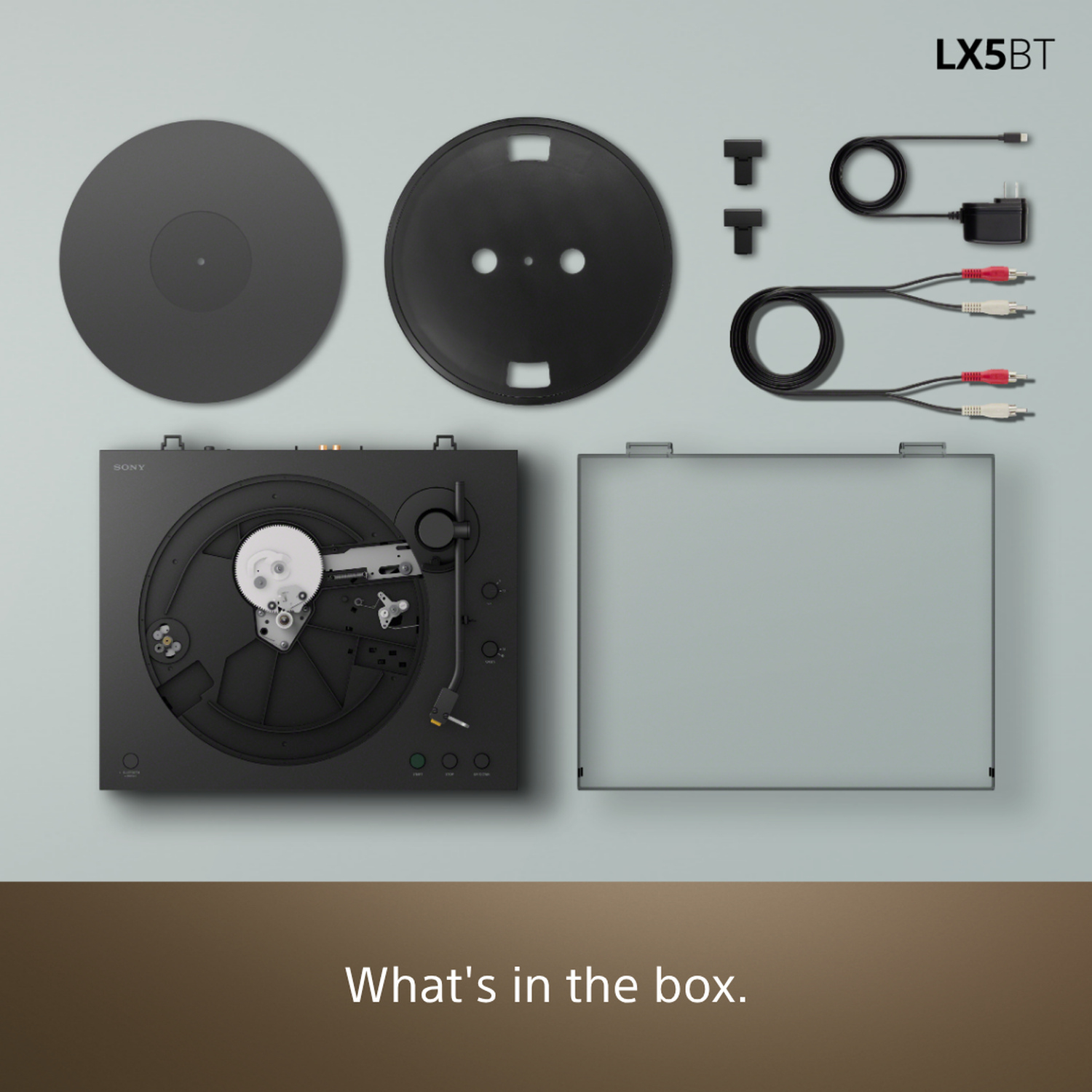 Sony PSLX5BT.CEK Wireless Bluetooth Turntable with Auto Playback - Premium cartridge & Stylus - Pure Black thumbnail image