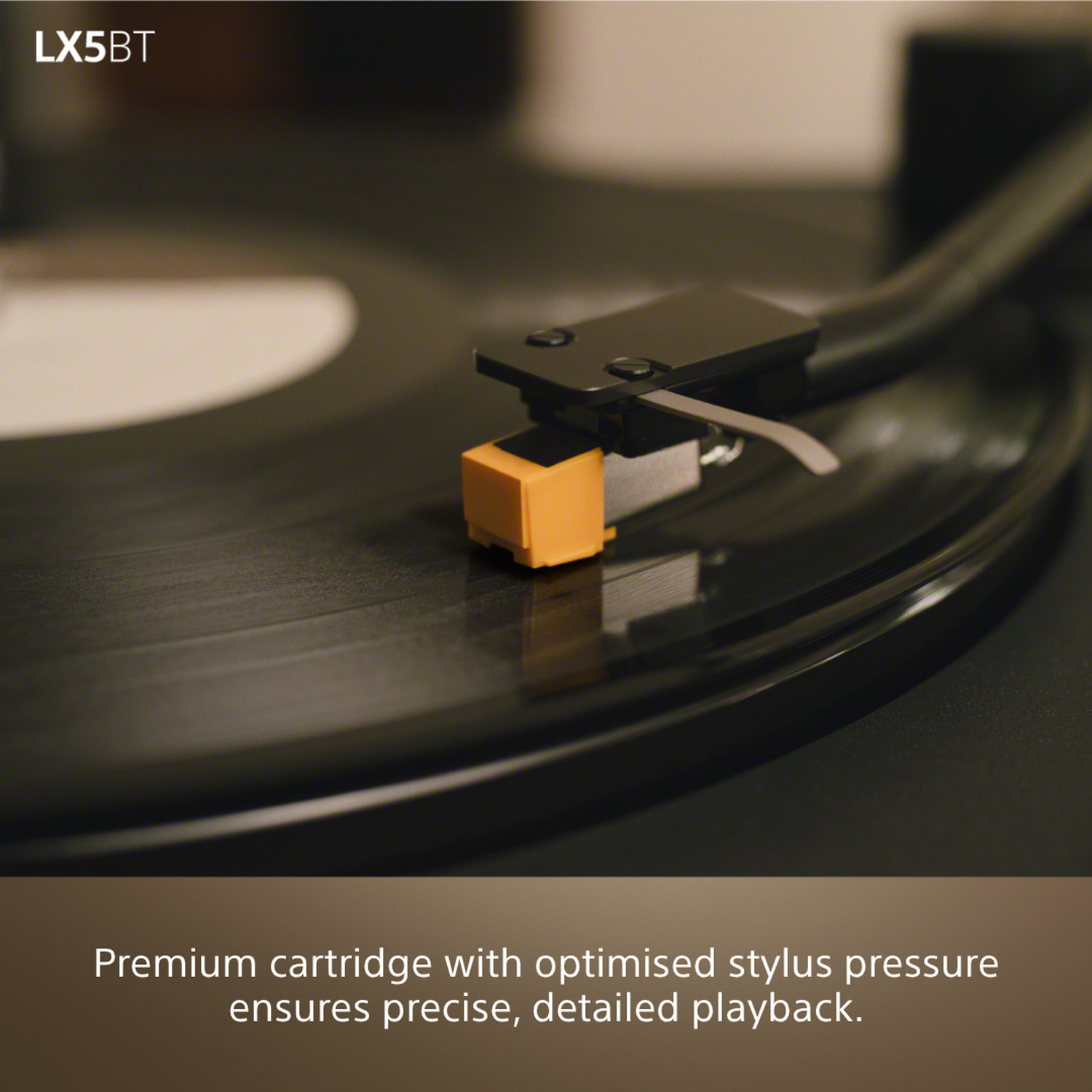 Sony PSLX5BT.CEK Wireless Bluetooth Turntable with Auto Playback - Premium cartridge & Stylus - Pure Black thumbnail image