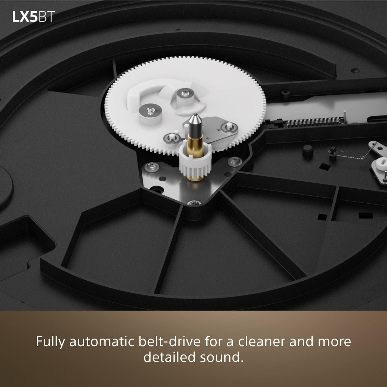 Sony PSLX5BT.CEK Wireless Bluetooth Turntable with Auto Playback - Premium cartridge & Stylus - Pure Black thumbnail image