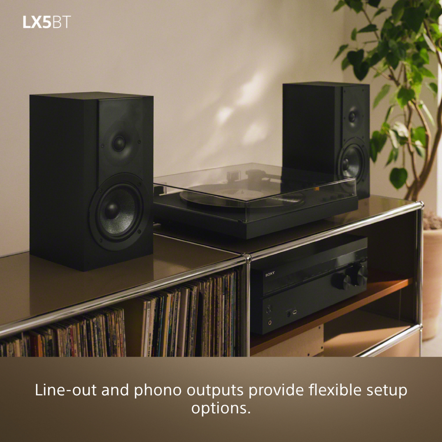 Sony PSLX5BT.CEK Wireless Bluetooth Turntable with Auto Playback - Premium cartridge & Stylus - Pure Black thumbnail image