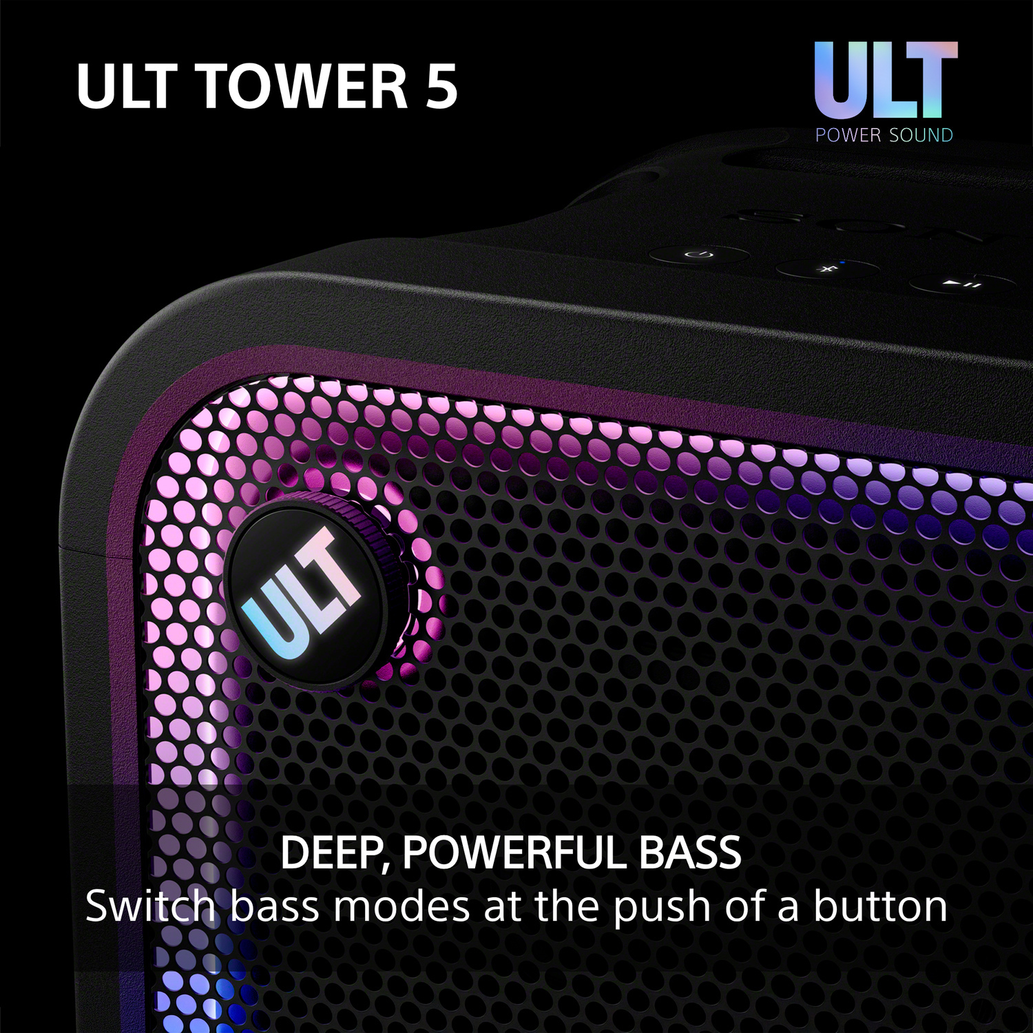 Sony SRSULT500.CEL Wireless ULT Tower 5 Deep Bass Party Speaker with DJ Input - Black thumbnail image