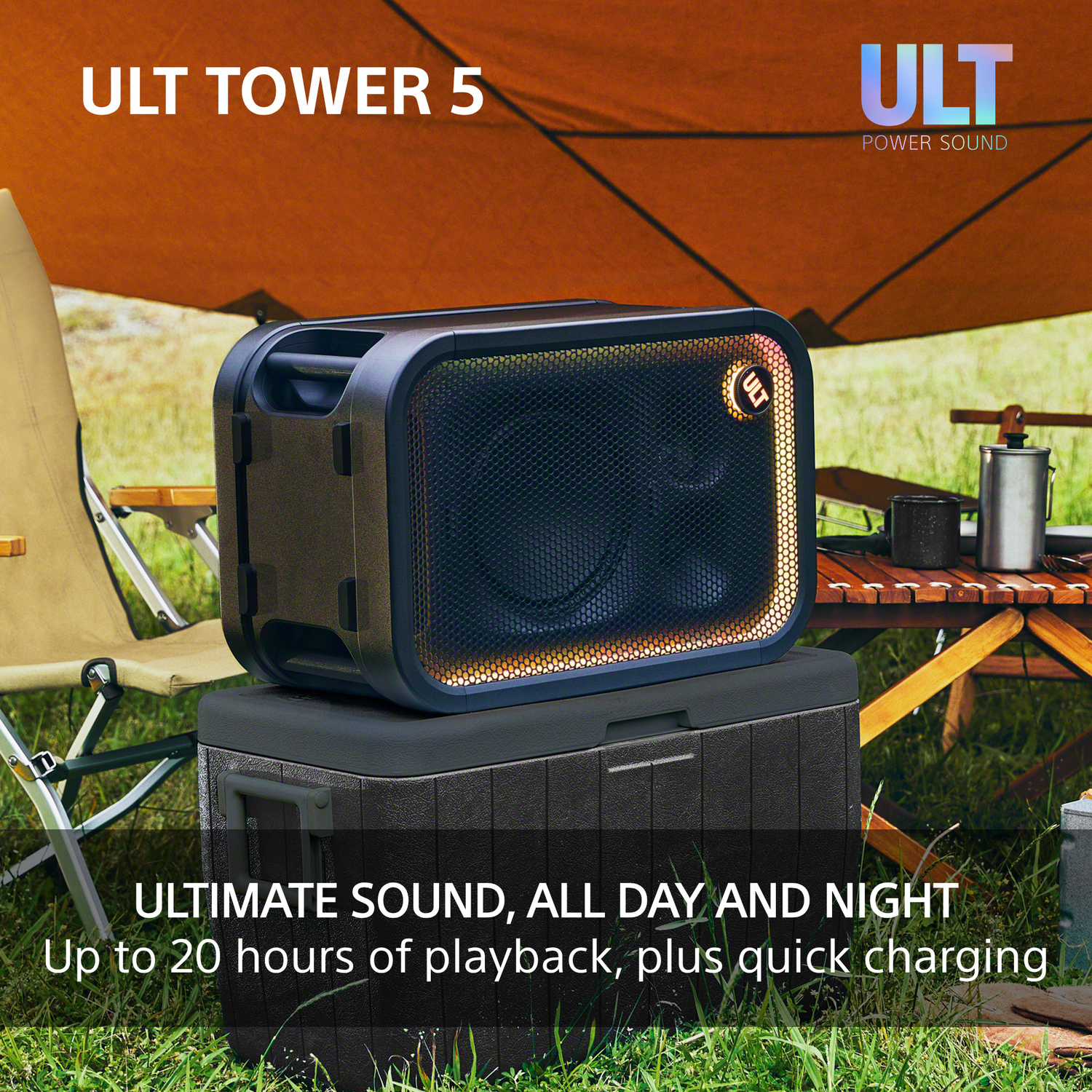 Sony SRSULT500.CEL Wireless ULT Tower 5 Deep Bass Party Speaker with DJ Input - Black thumbnail image