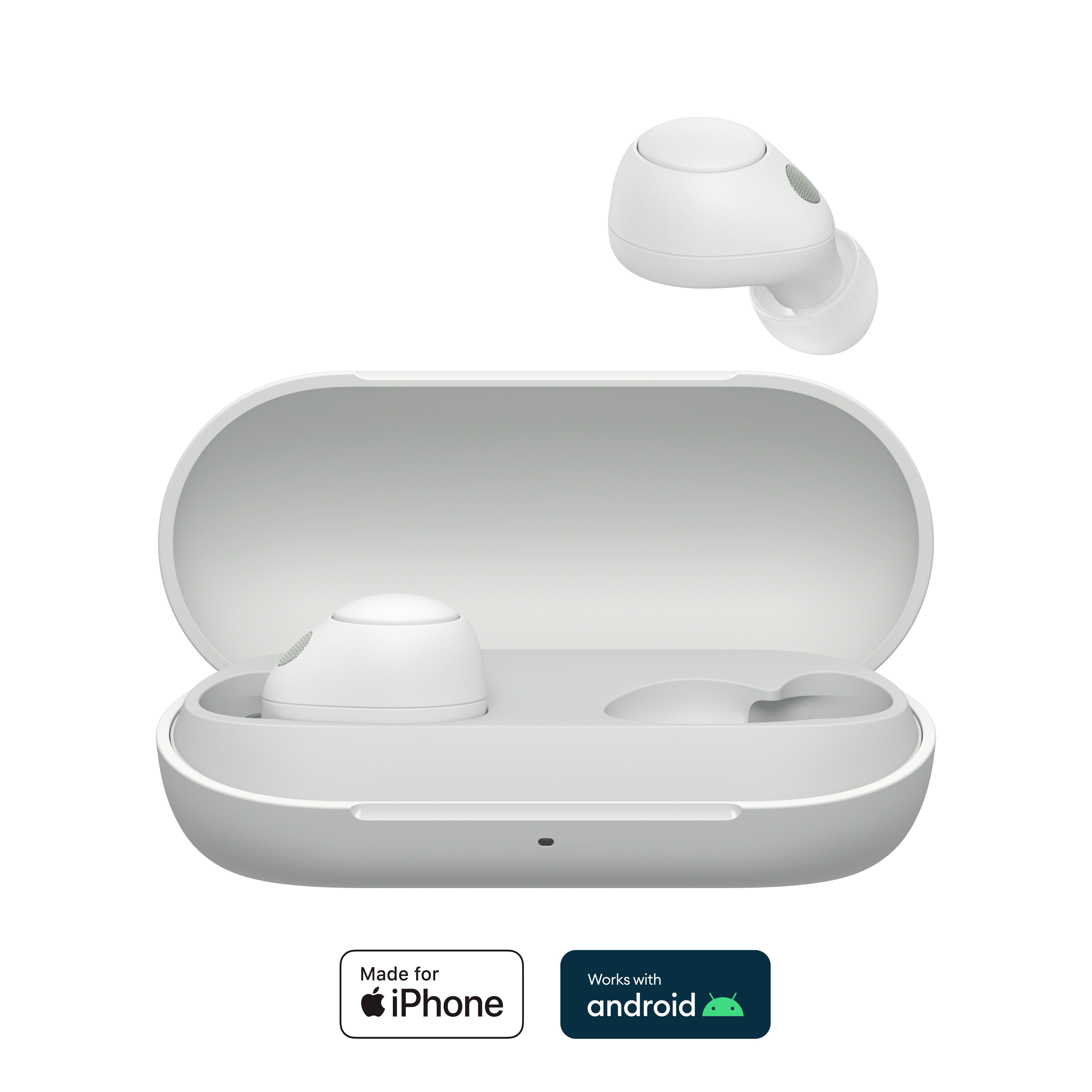 Sony WFC700NW_CE7 Wireless Noise Cancelling In Ear Headphones - White thumbnail image
