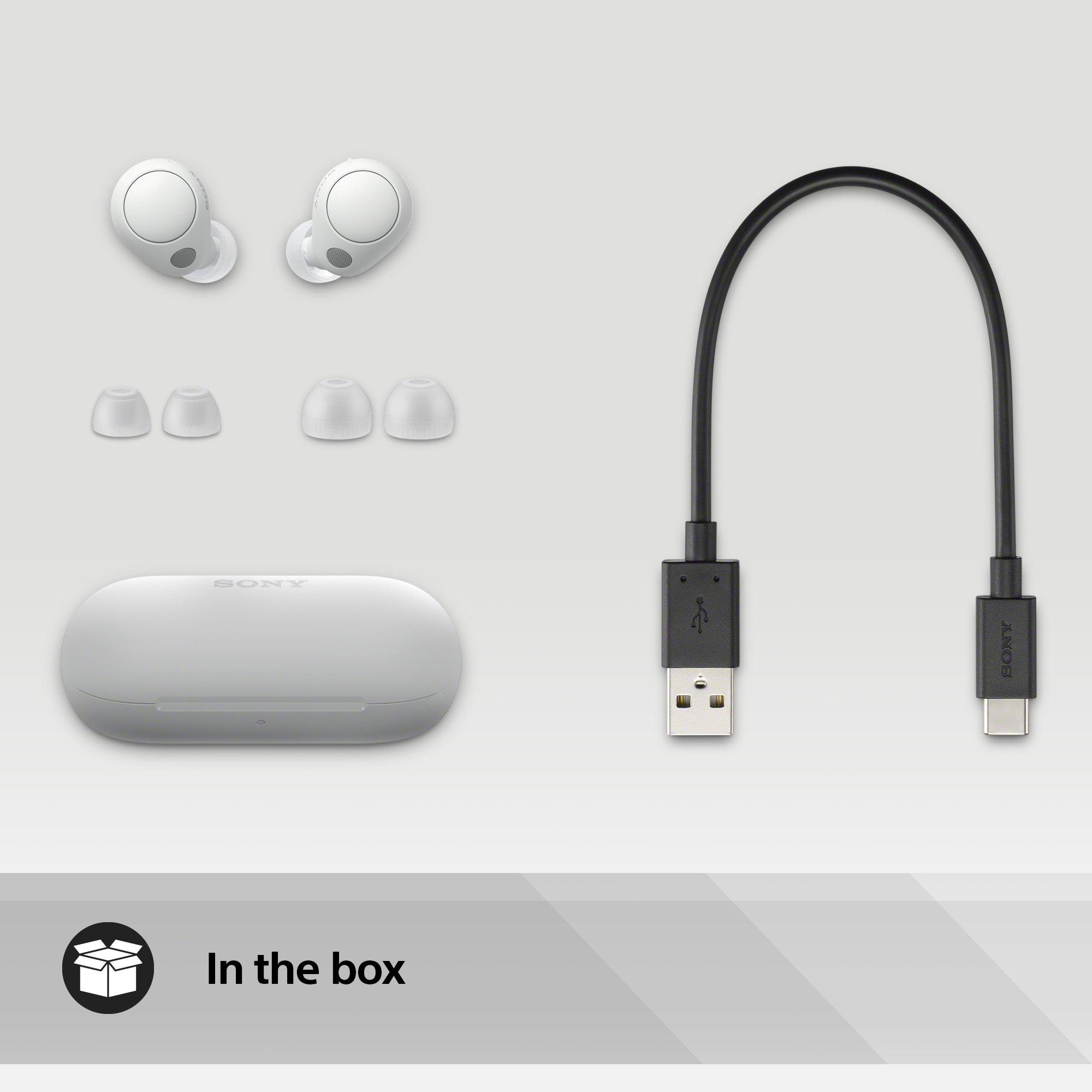 Sony WFC700NW_CE7 Wireless Noise Cancelling In Ear Headphones - White thumbnail image