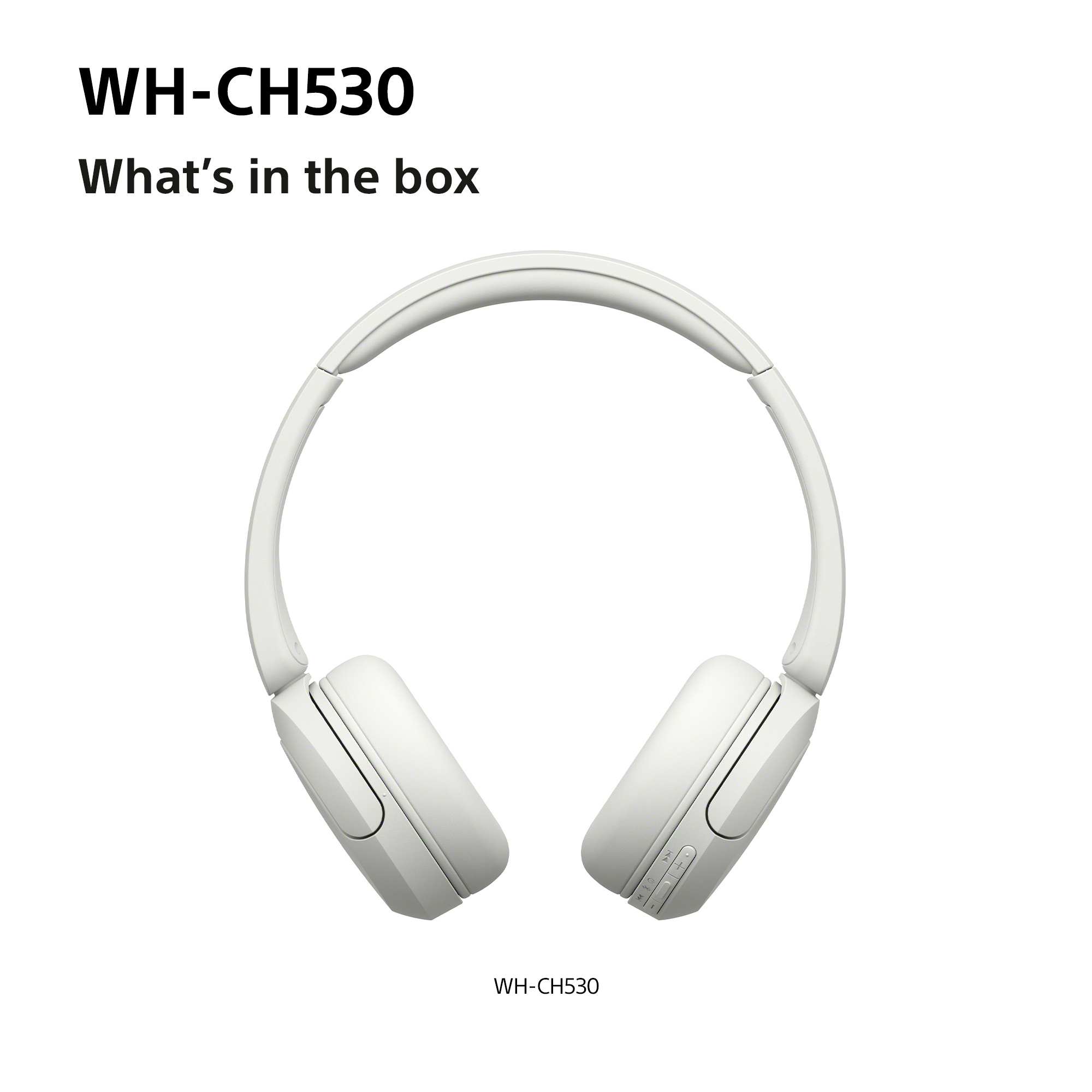 Sony WHCH530W.CE7 Wireless Over ear headphones - White thumbnail image