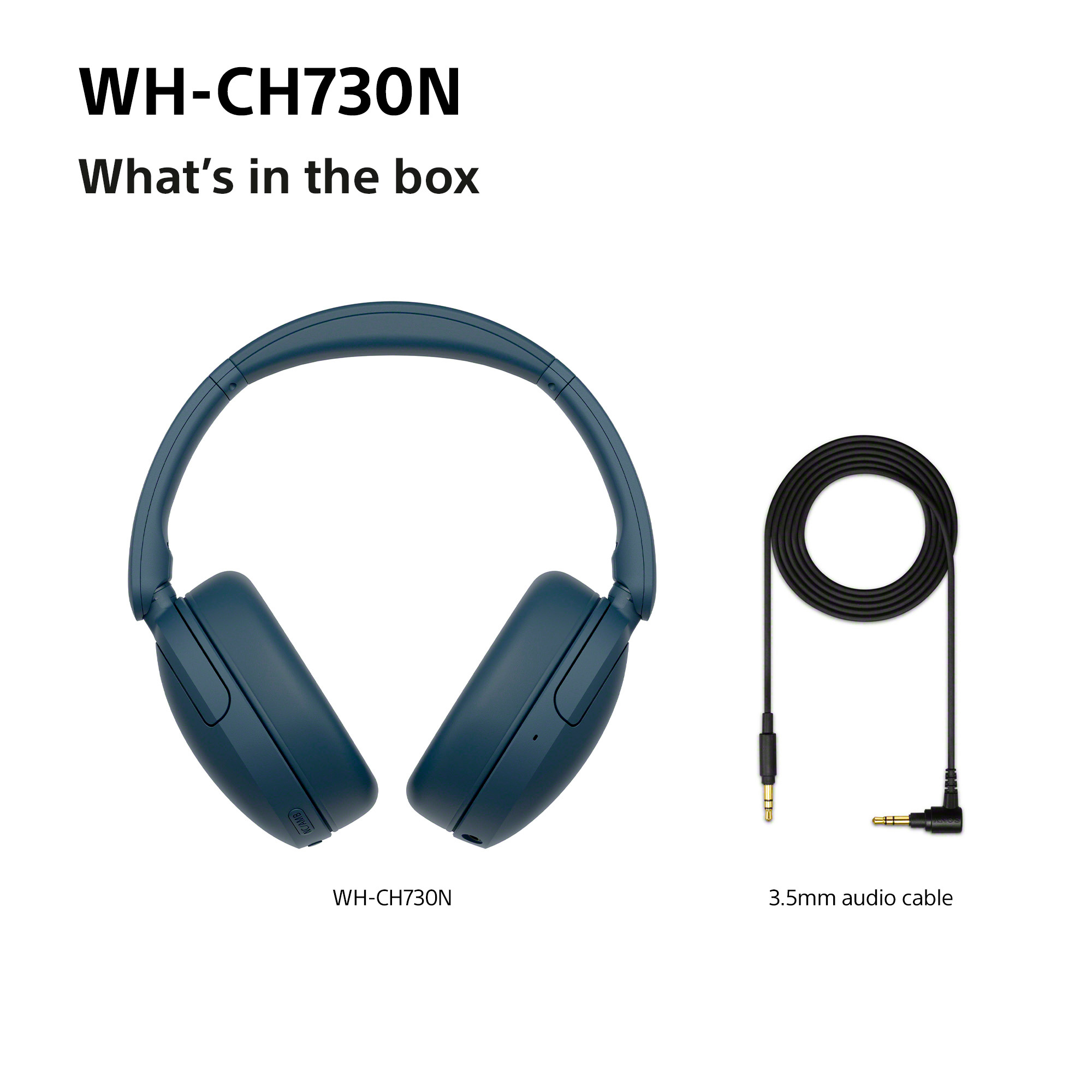 Sony WHCH730NL.CE7 Wireless Noise Cancelling Over ear headphones - Blue thumbnail image
