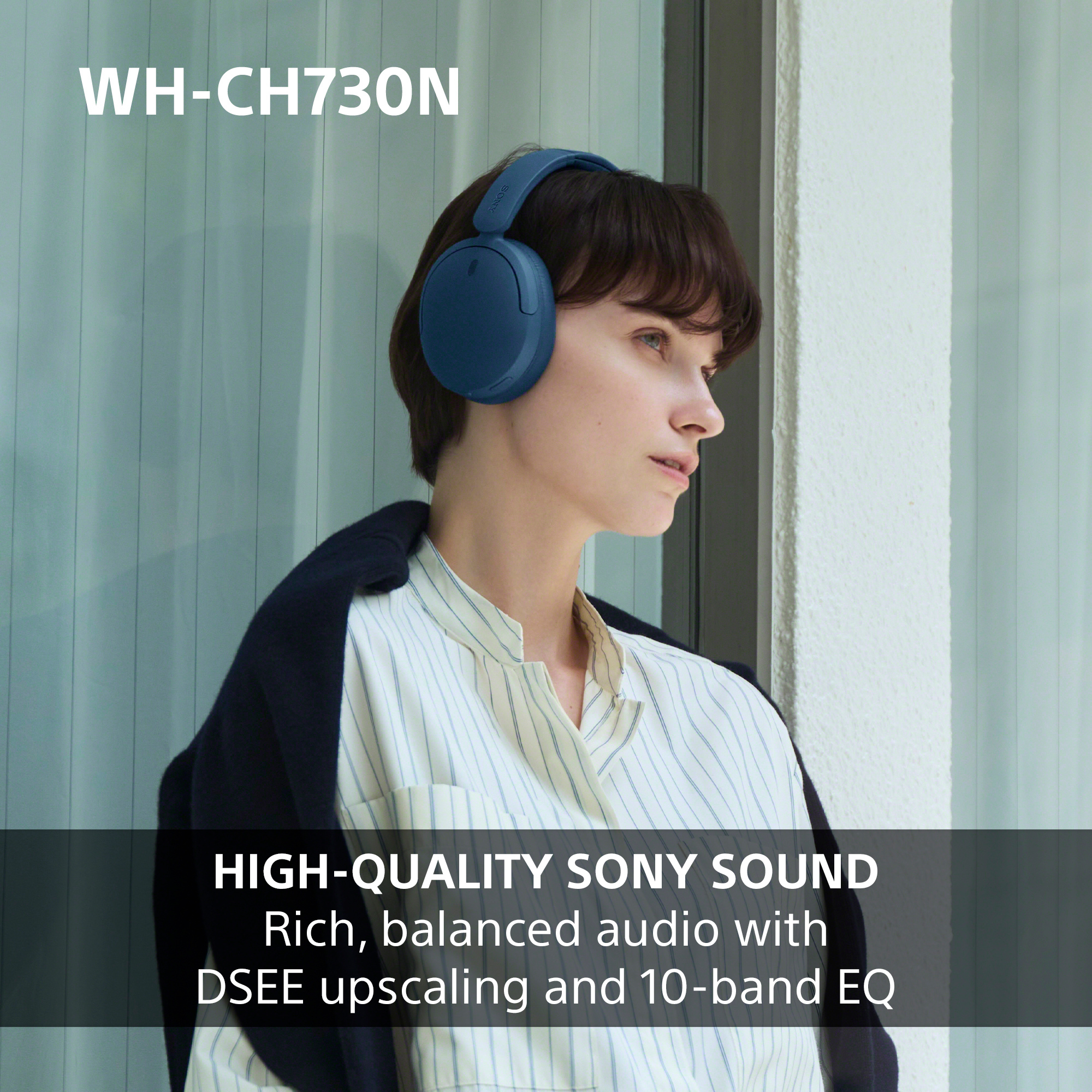 Sony WHCH730NL.CE7 Wireless Noise Cancelling Over ear headphones - Blue thumbnail image