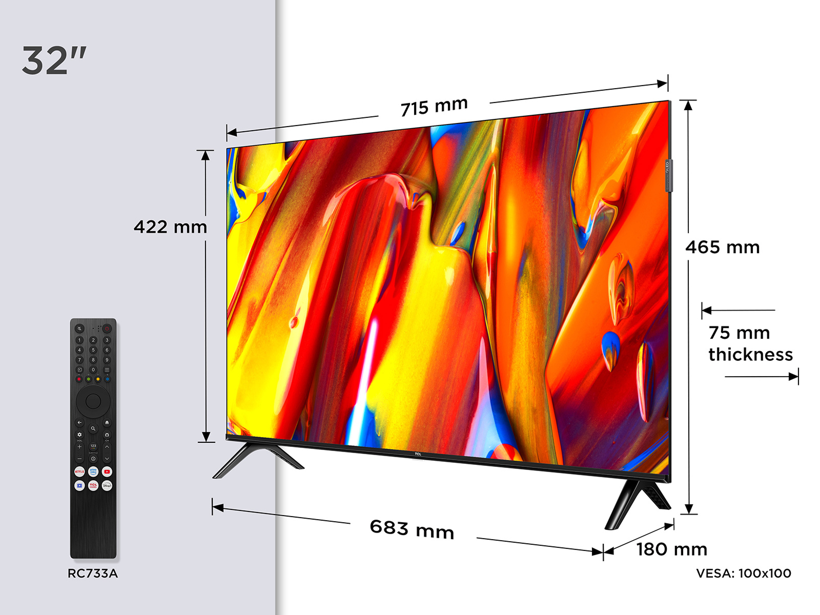 TCL 32V5C-UK 32" QLED FHD HDR Android TV thumbnail image
