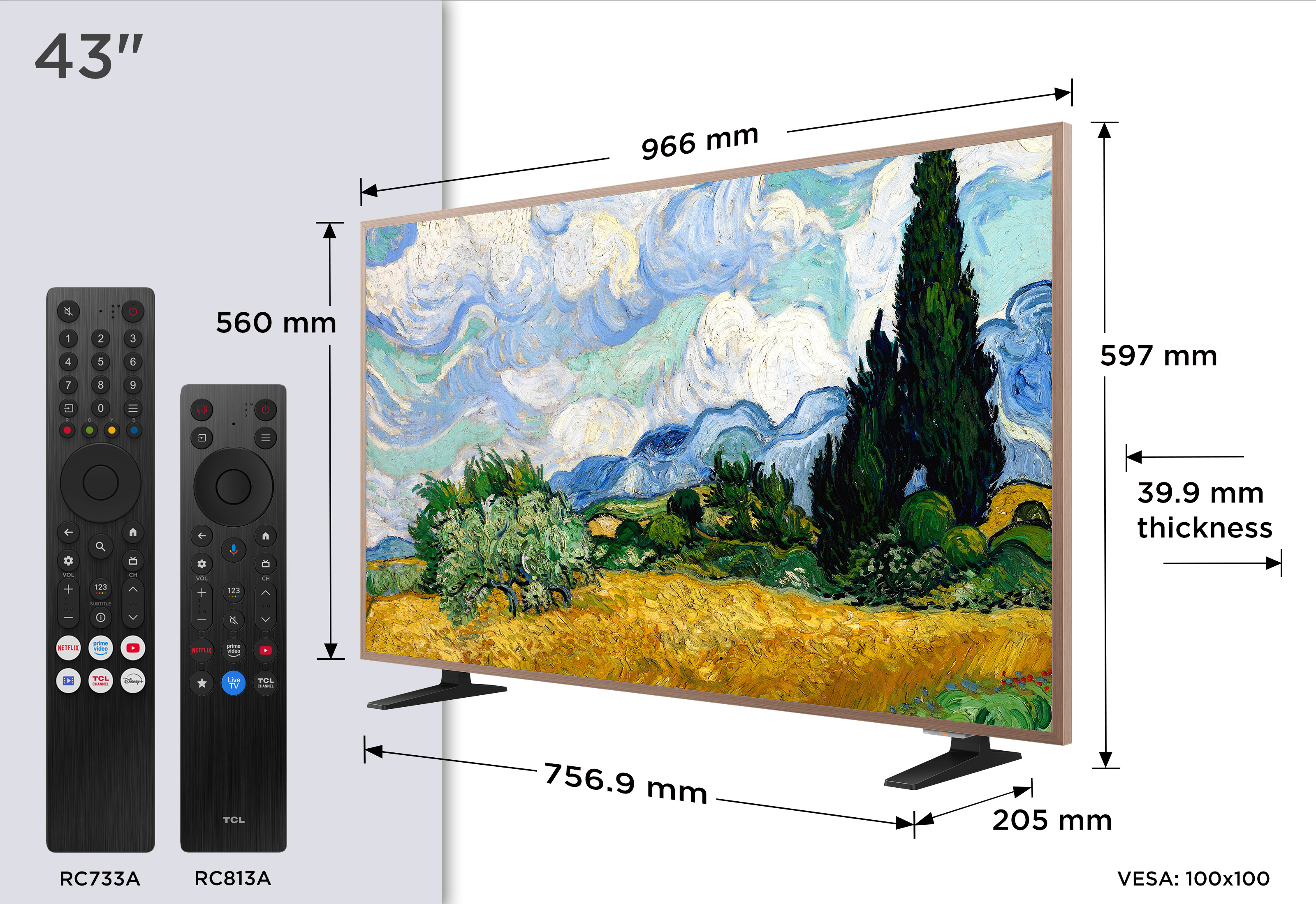 TCL 43A400 PRO-UK 43" 4K QLED AI Art TV thumbnail image