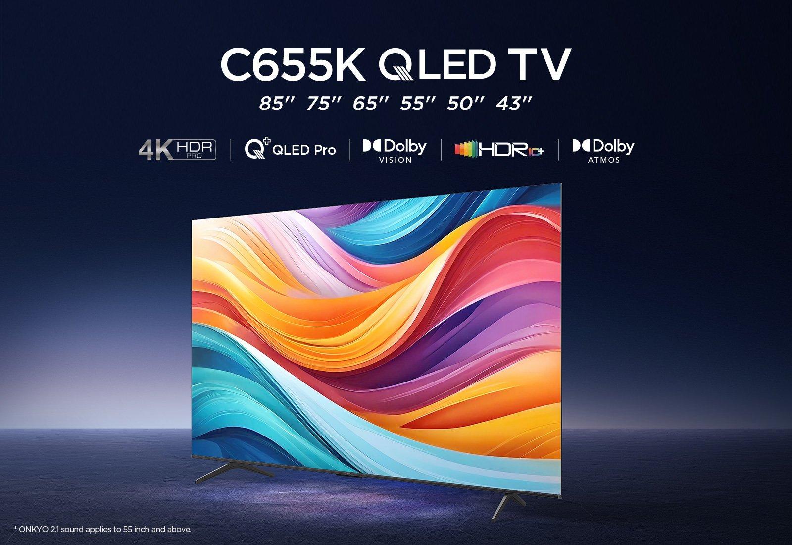 TCL 43C655K 43" 4K QLED HDR Pro Android TV thumbnail image