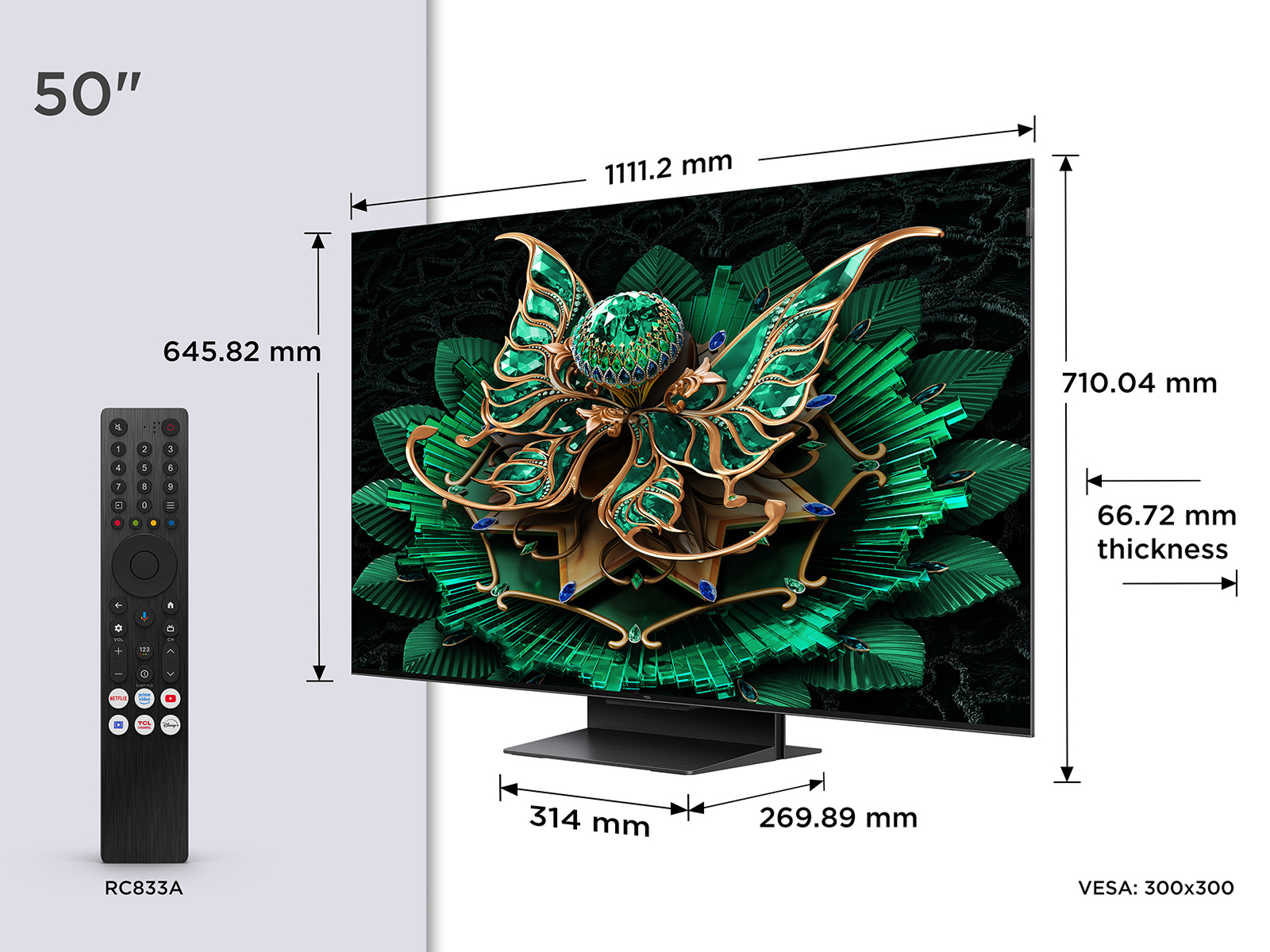 TCL 50C7K-UK 50" 4K QD-MINI LED UHD TV  thumbnail image