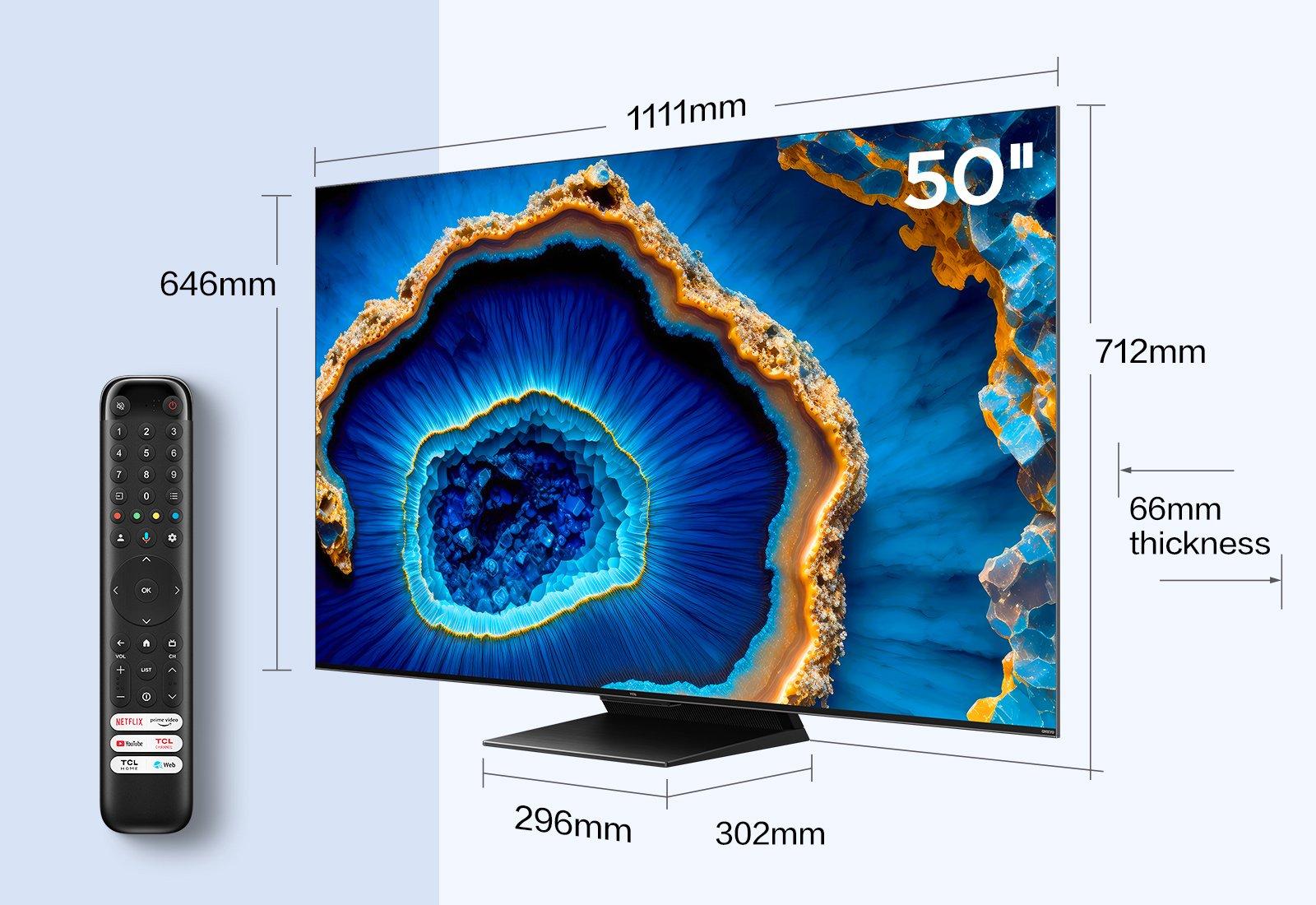 TCL 50C805K 50" 4K QLED Mini-LED HDR Google TV thumbnail image