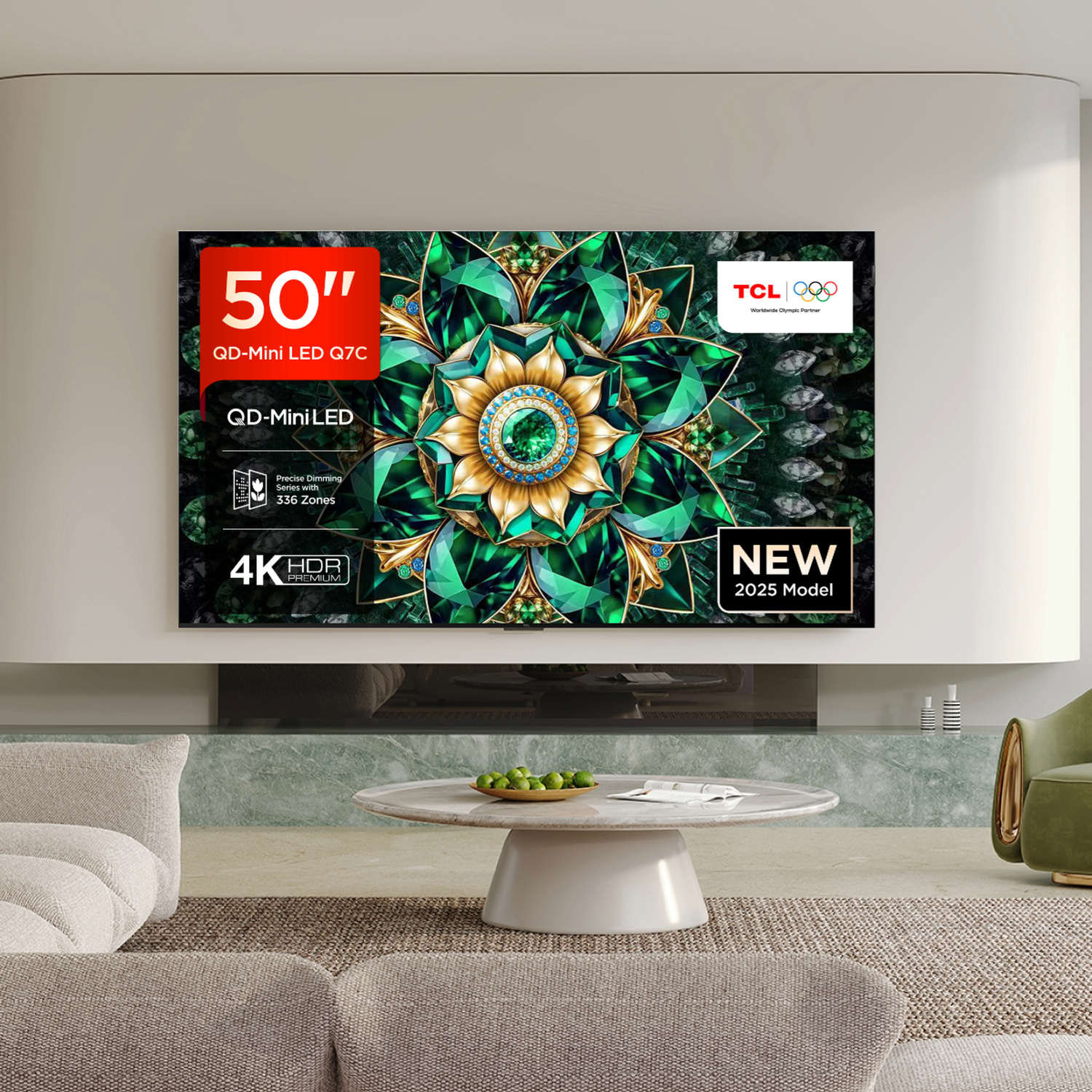 TCL 50Q7C-UK 50" 4K QD-Mini LED UHD Smart Google TV thumbnail image