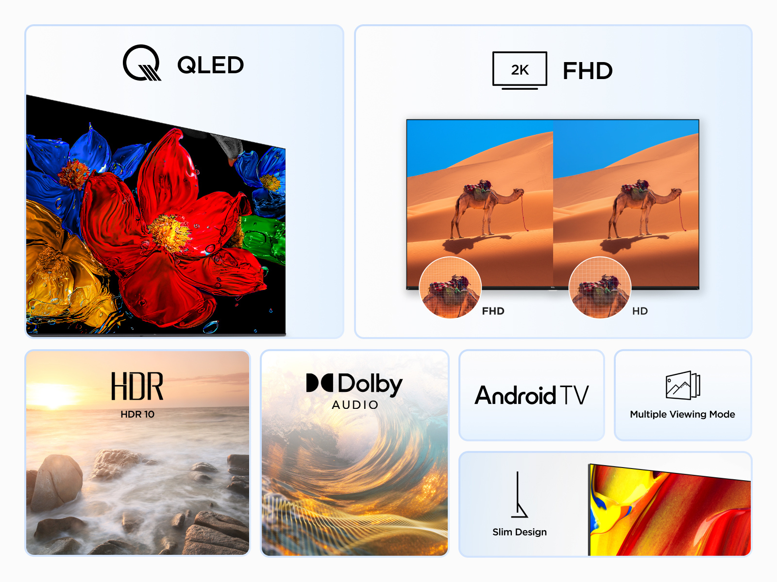 TCL 50V5C-UK 50" QLED FHD HDR Android TV thumbnail image