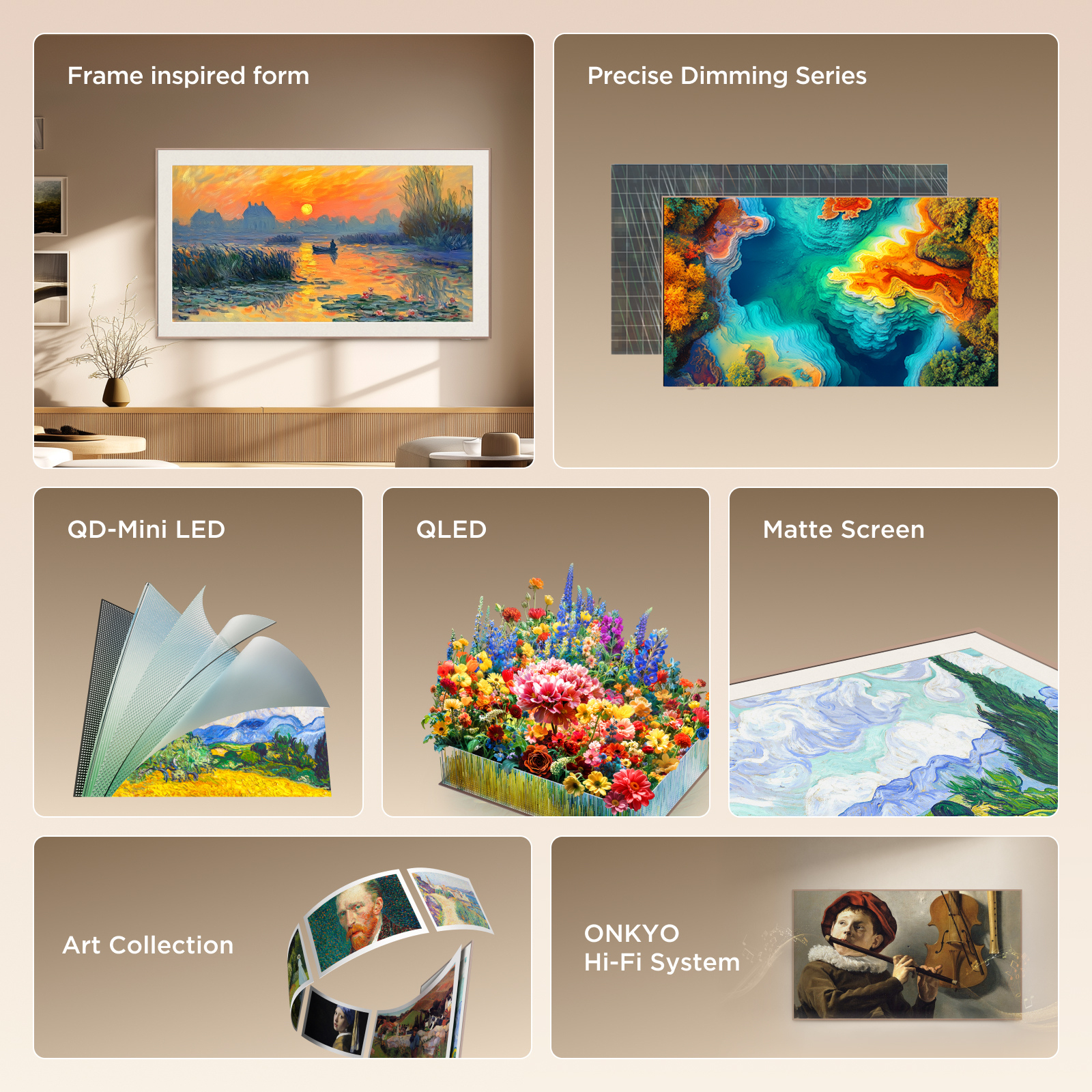 TCL 55A400 PRO-UK 55" 4K Ultra HD QD-MINI LED AI Art TV - Black thumbnail image