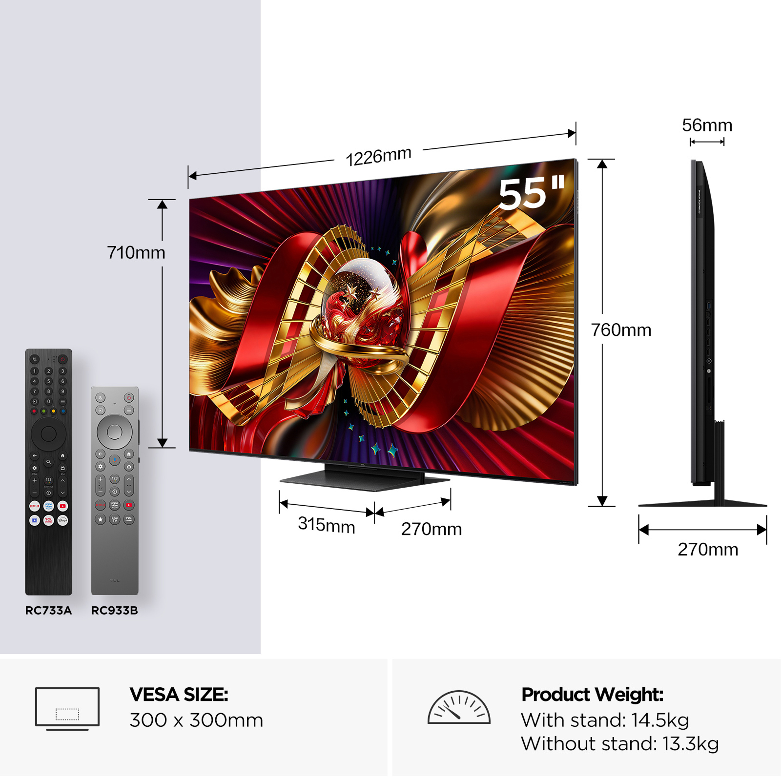 TCL 55C8L-UK 55" 4K Ultra HD QD-Mini LED Google TV thumbnail image
