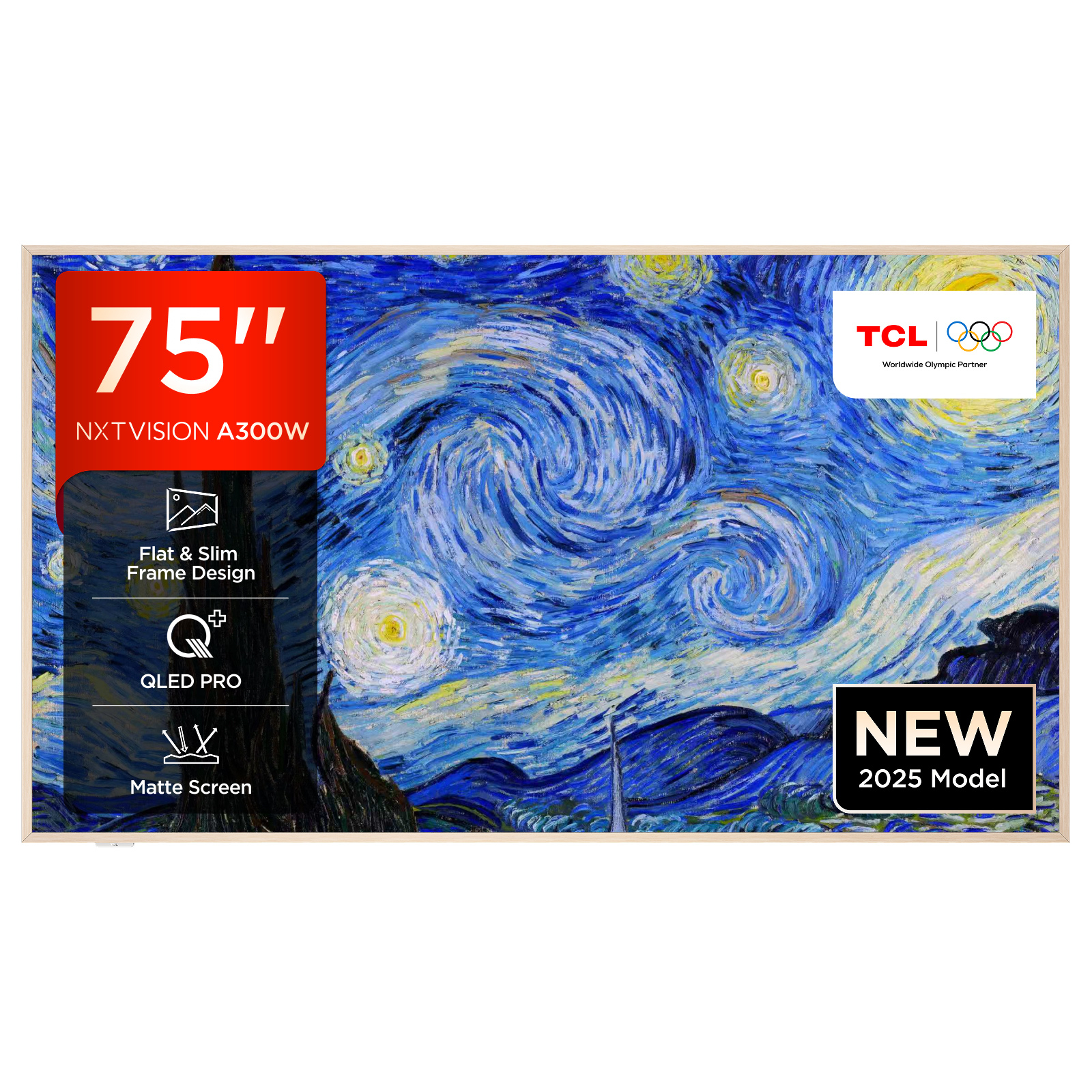 TCL 75A300W-UK 75" 4K Ultra HD TCL NXTVISION 7QLED PRO HDR Google TV thumbnail image
