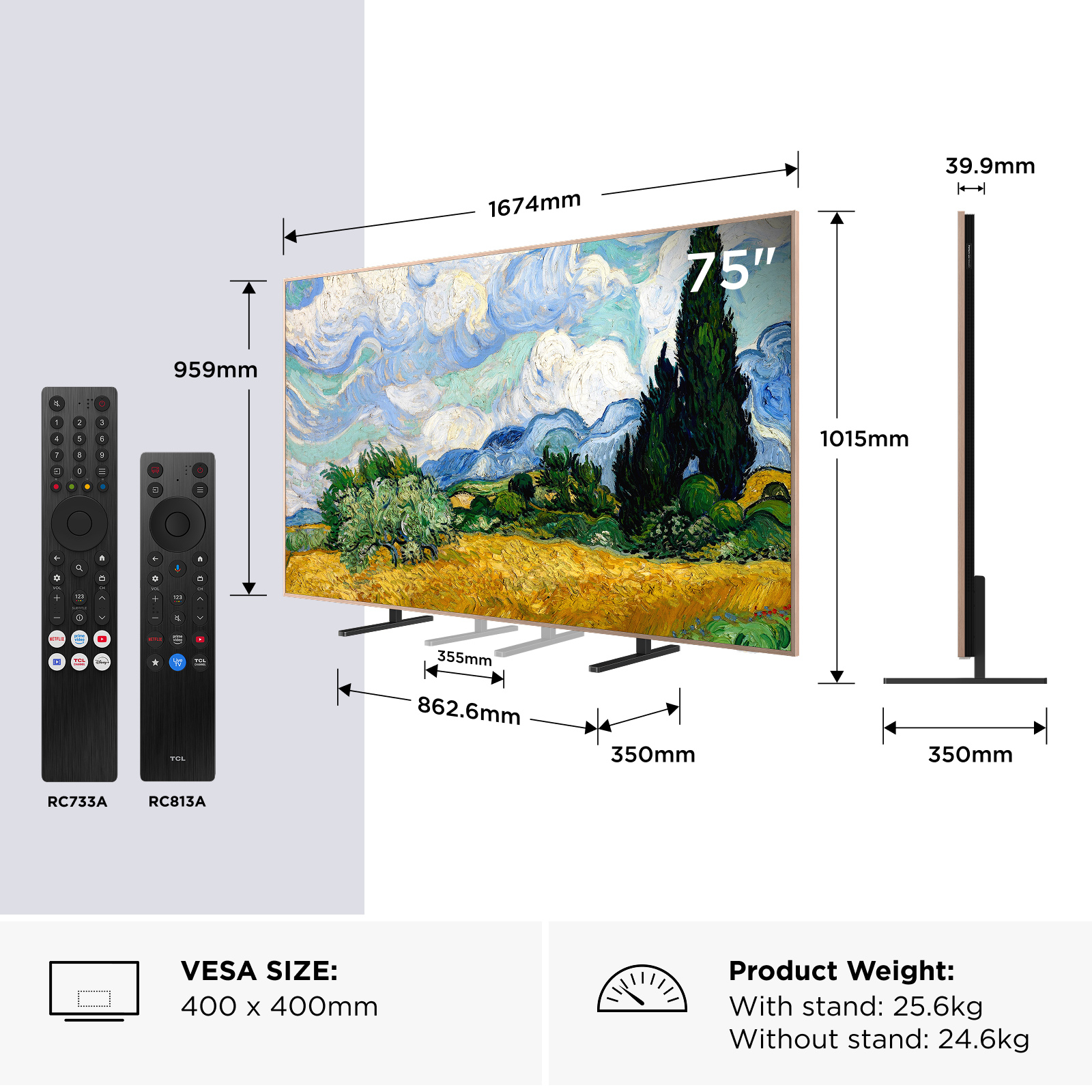 TCL 75A400 PRO-UK 75" 4K Ultra HD QD-MINI LED AI Art TV thumbnail image