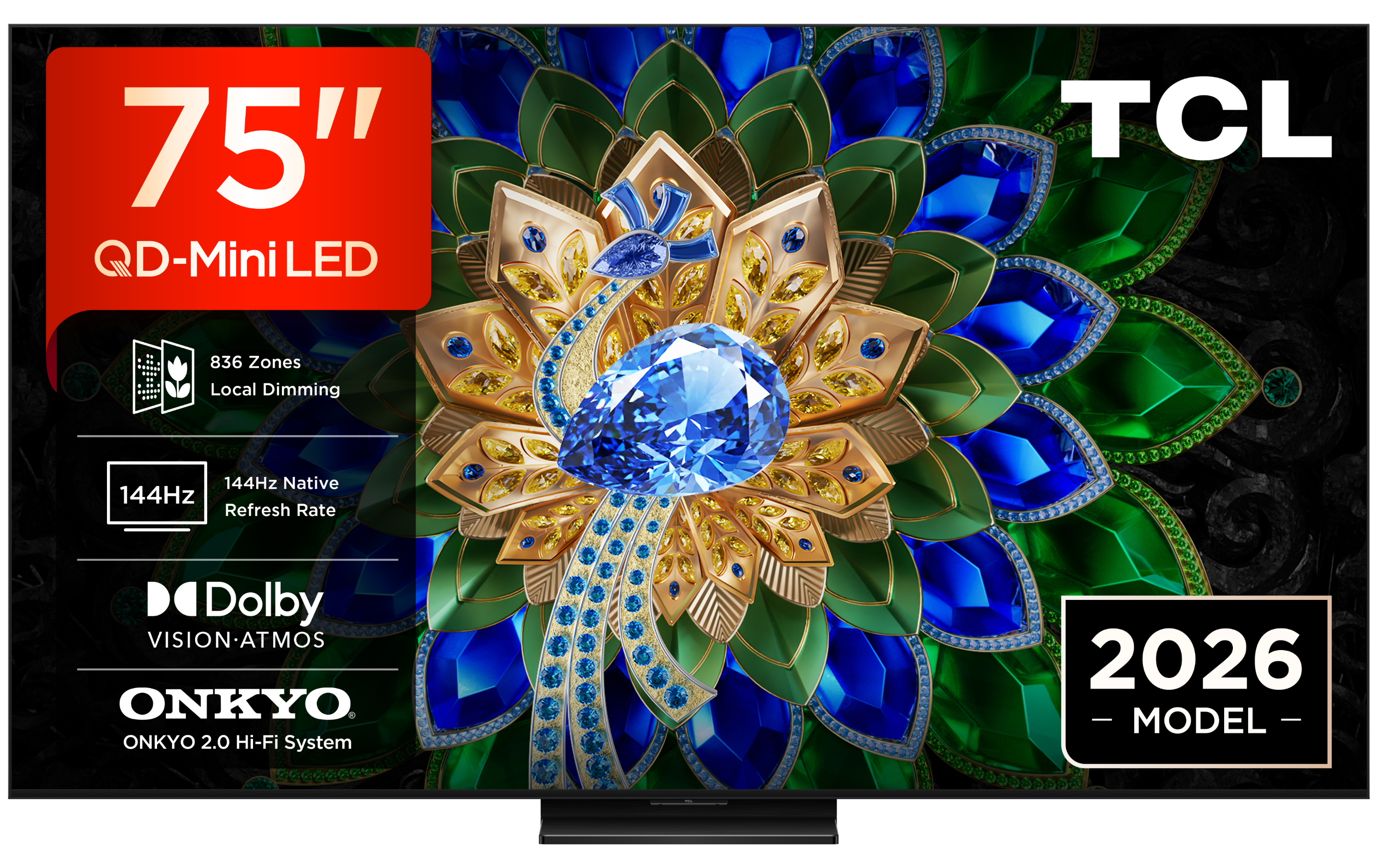 TCL 75A400U-UK 75" QD-MINI LED TV - Black thumbnail image