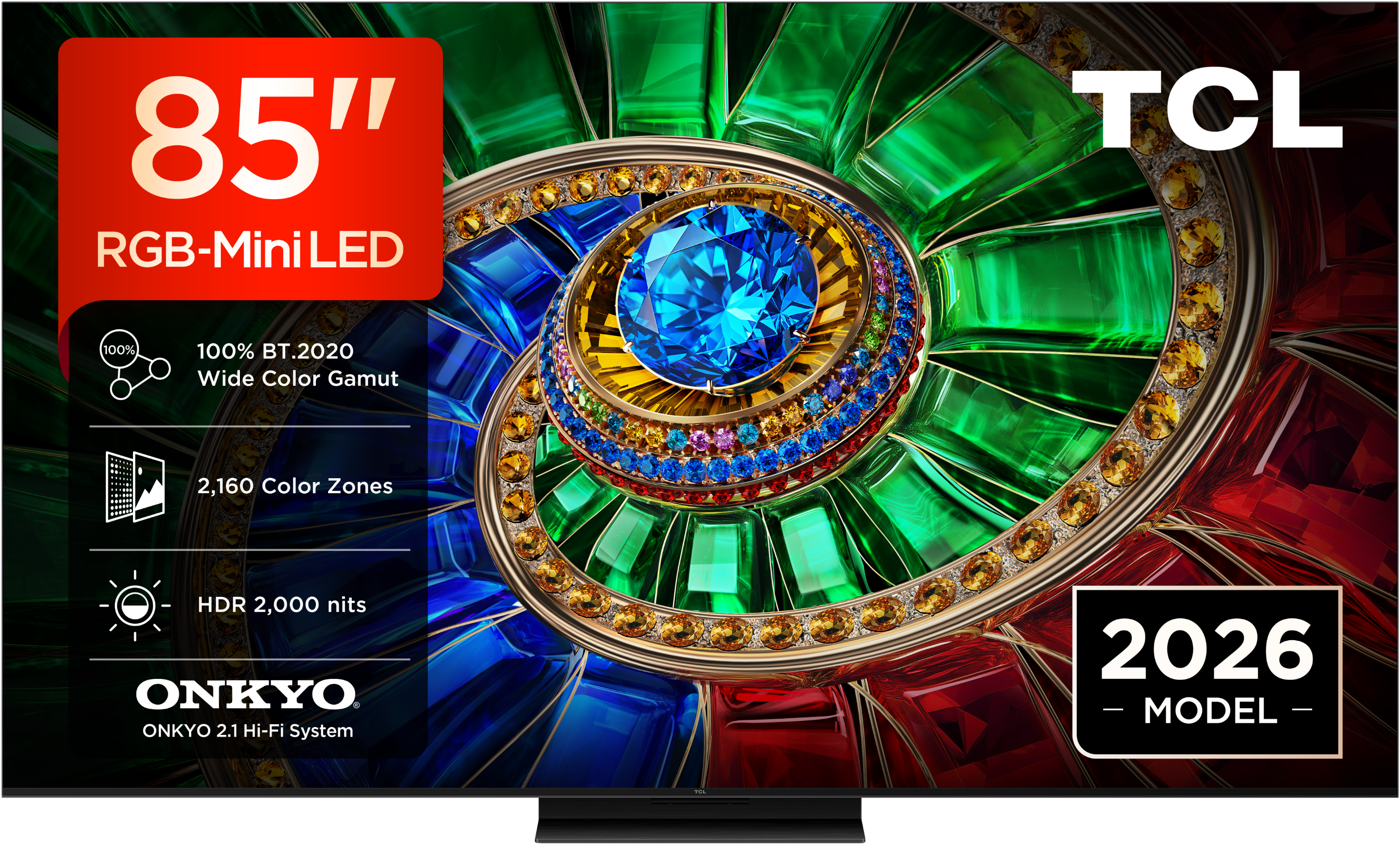 TCL 85RM7L-UK 85" 4K Ultra HD RGB MINI LED Google TV - Black thumbnail image