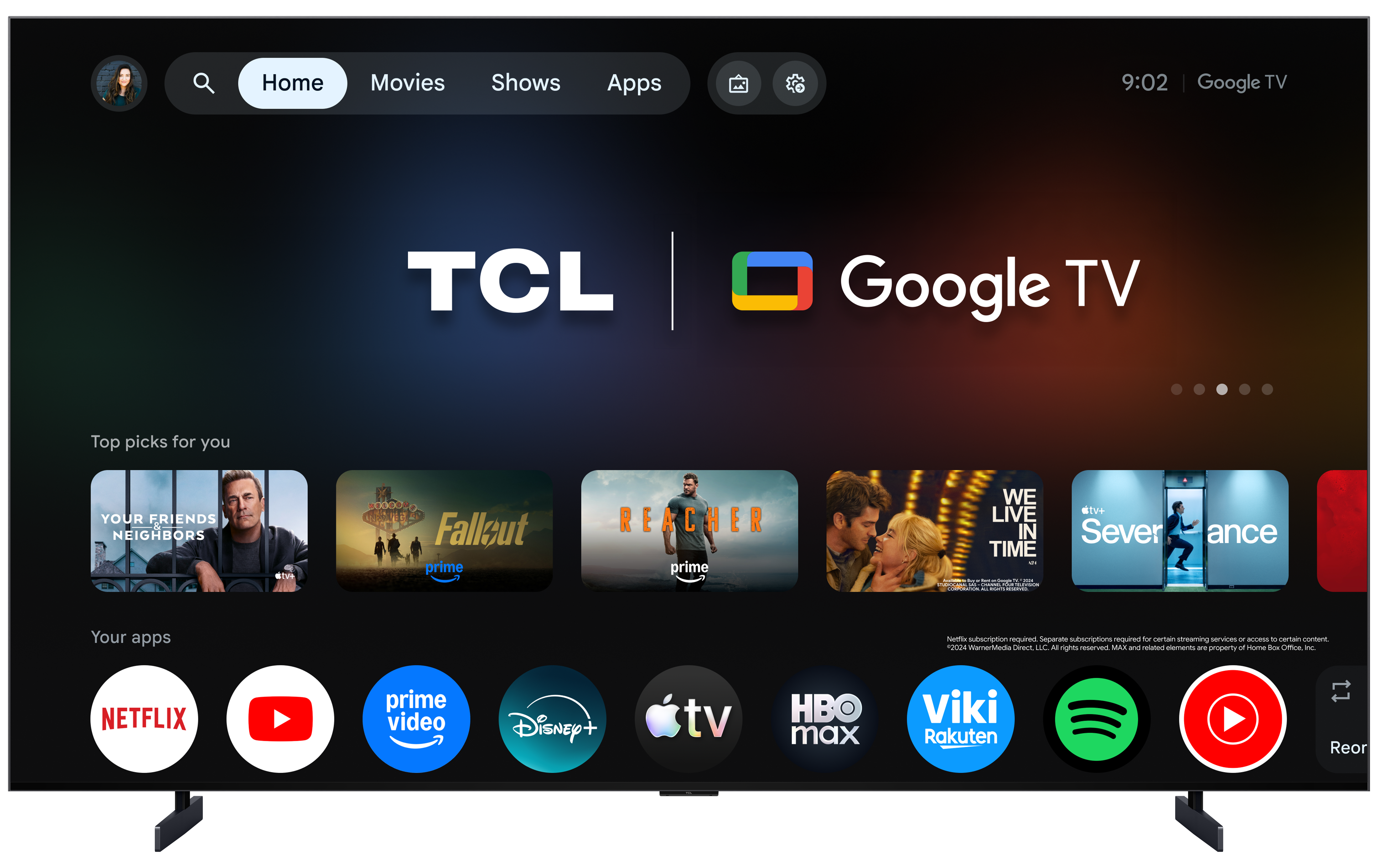 TCL 98A400M-UK 98" QD-MINI LED TV - Black thumbnail image
