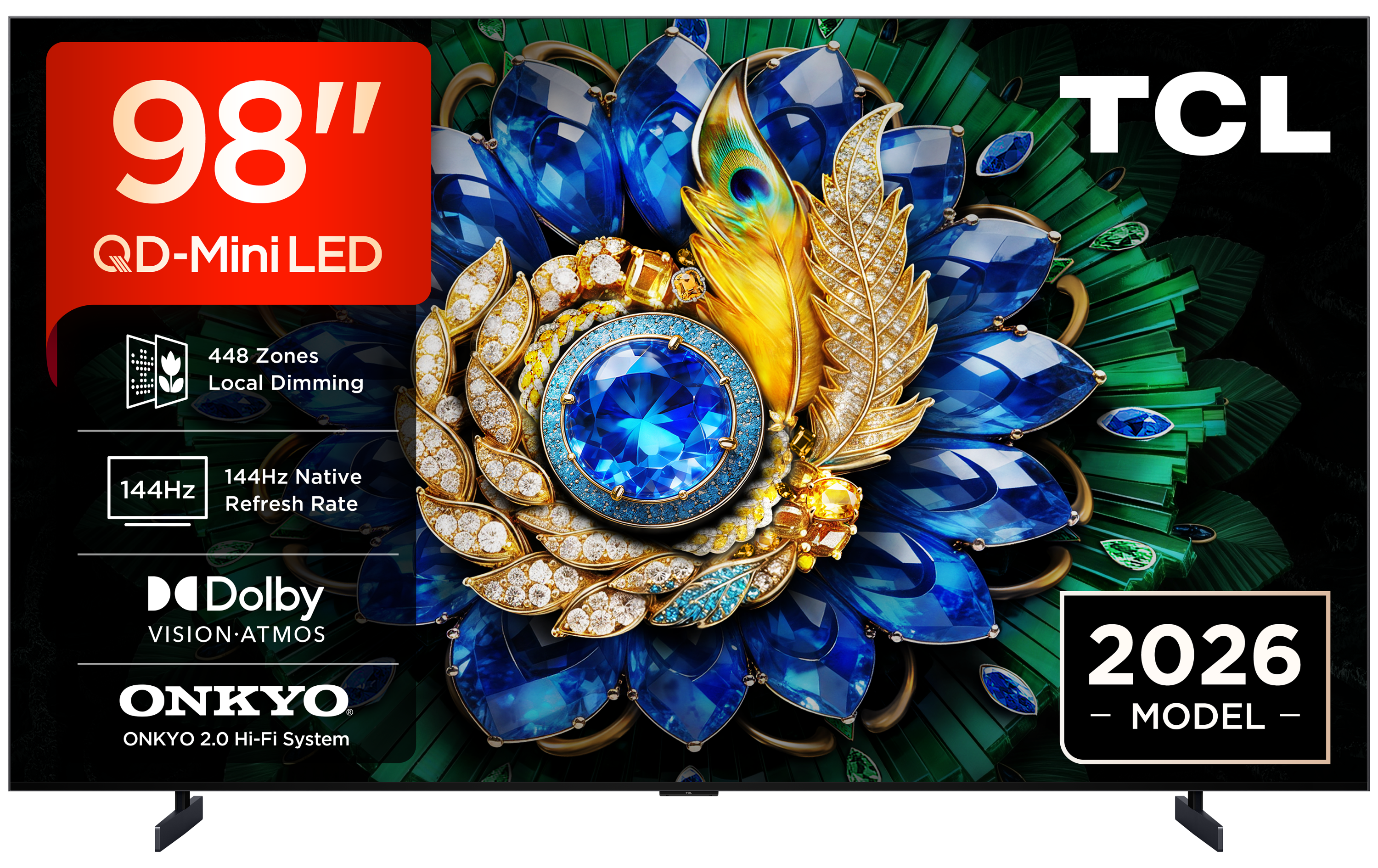 TCL 98A400M-UK 98" QD-MINI LED TV - Black thumbnail image