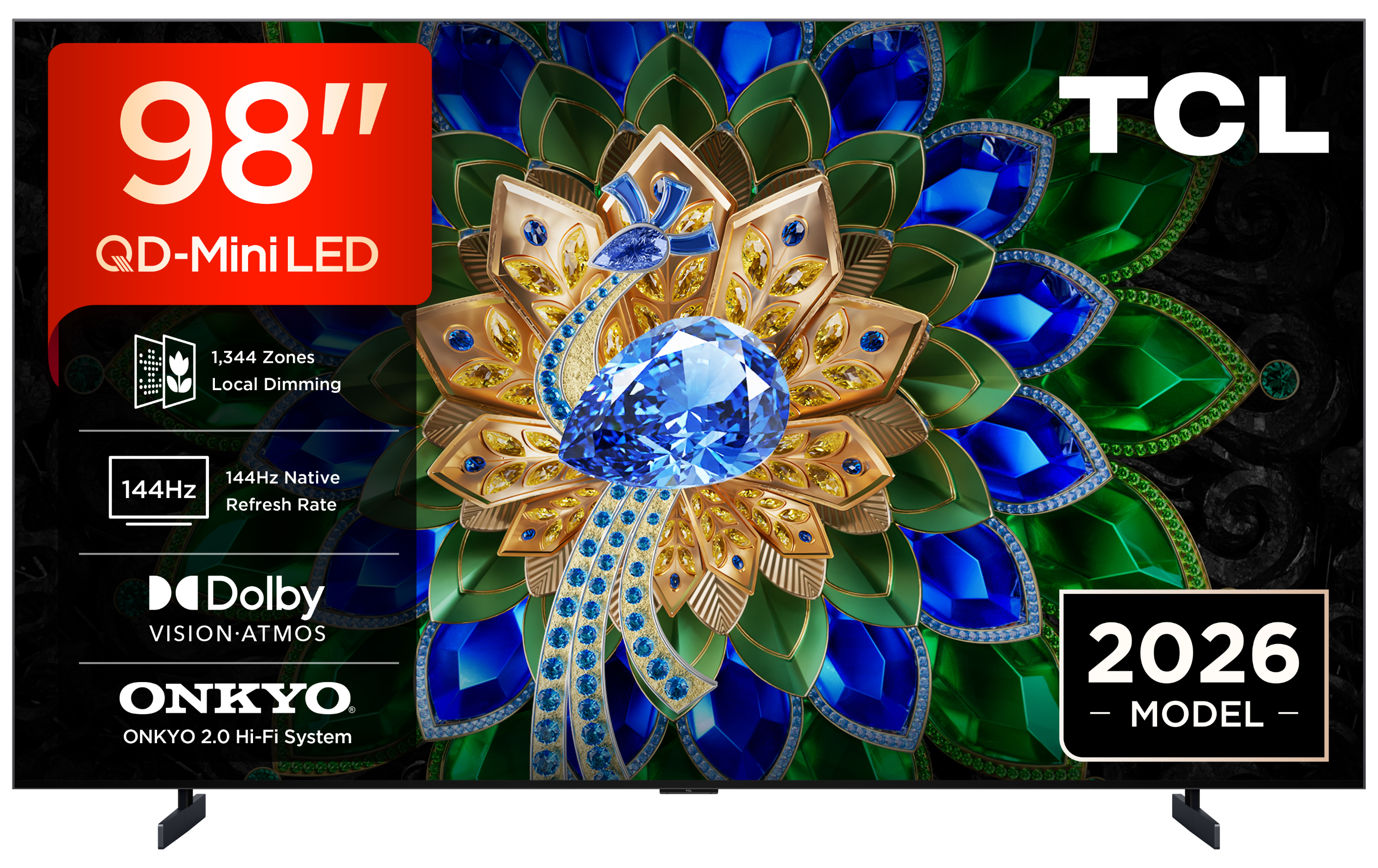 TCL 98A400U-UK 98" QD-MINI LED TV - Black thumbnail image