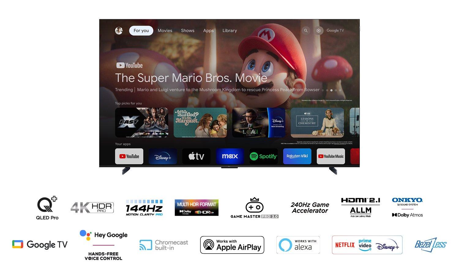 TCL 98C655K 98" 4K QLED HDR Pro Google TV thumbnail image