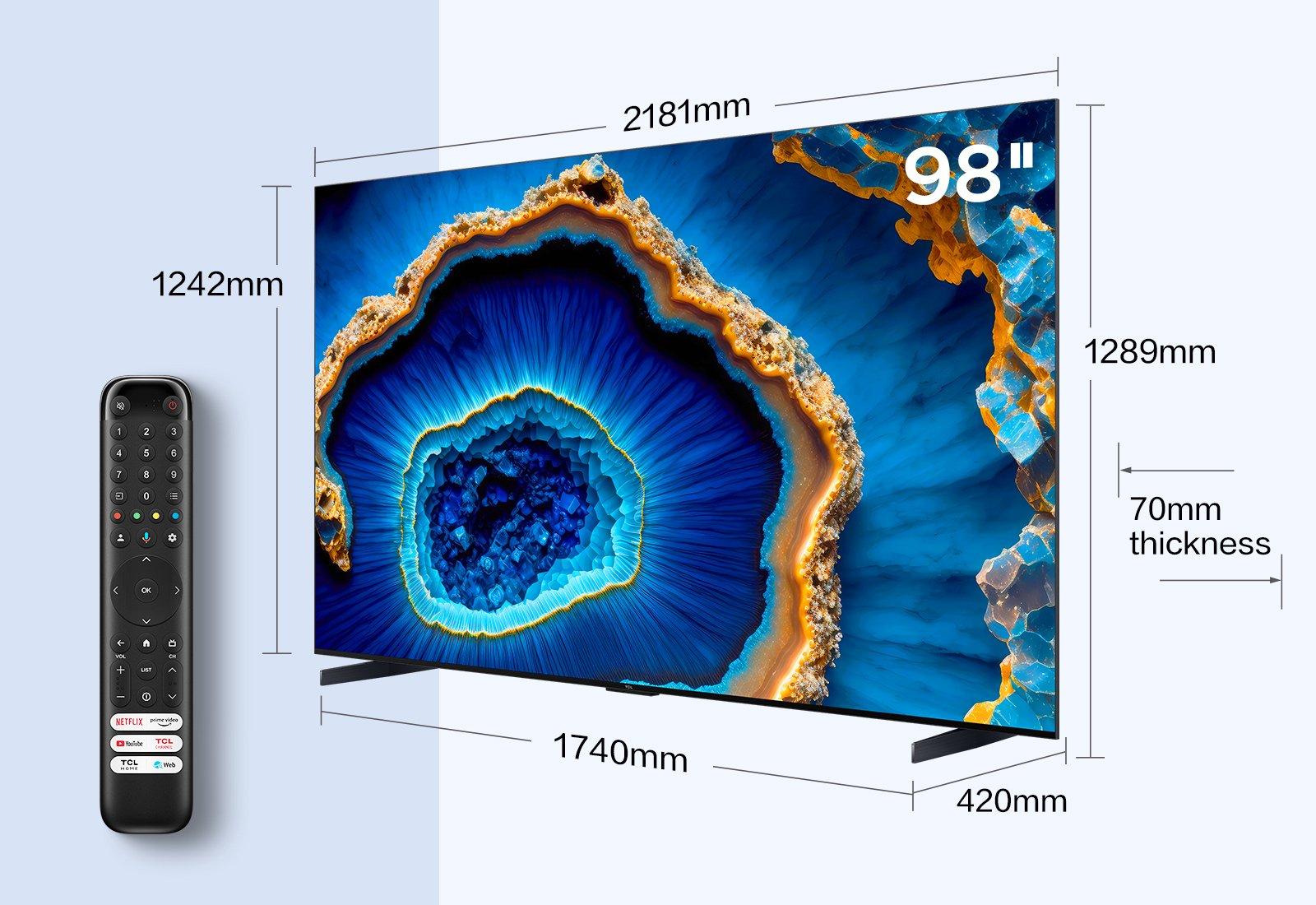 TCL 98C805K 98" 4K QLED Mini-LED HDR Google TV thumbnail image
