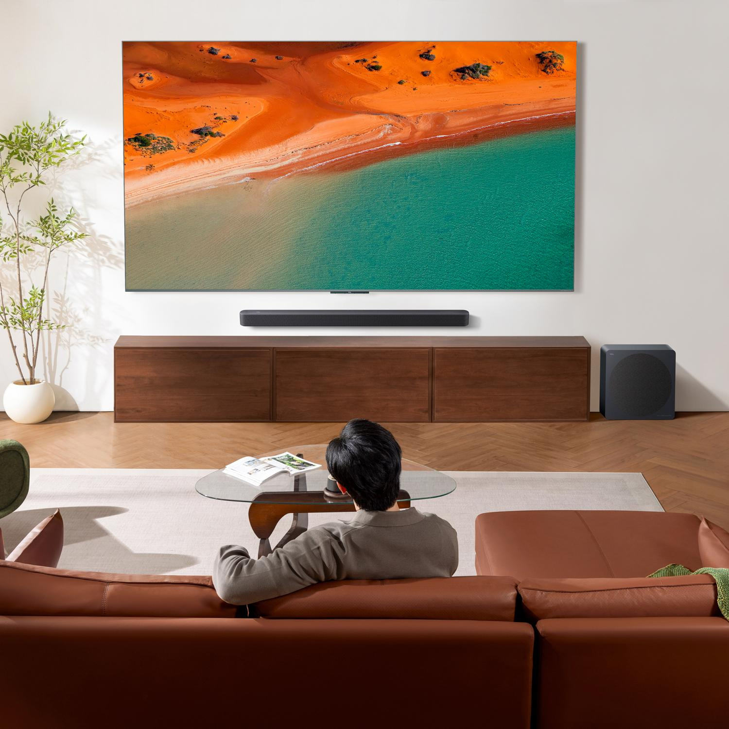TCL A65K-UK 3.1.2ch Soundbar with wireless subwoofer, Audio by Bang & Olufsen, Dolby Atmos - Black thumbnail image